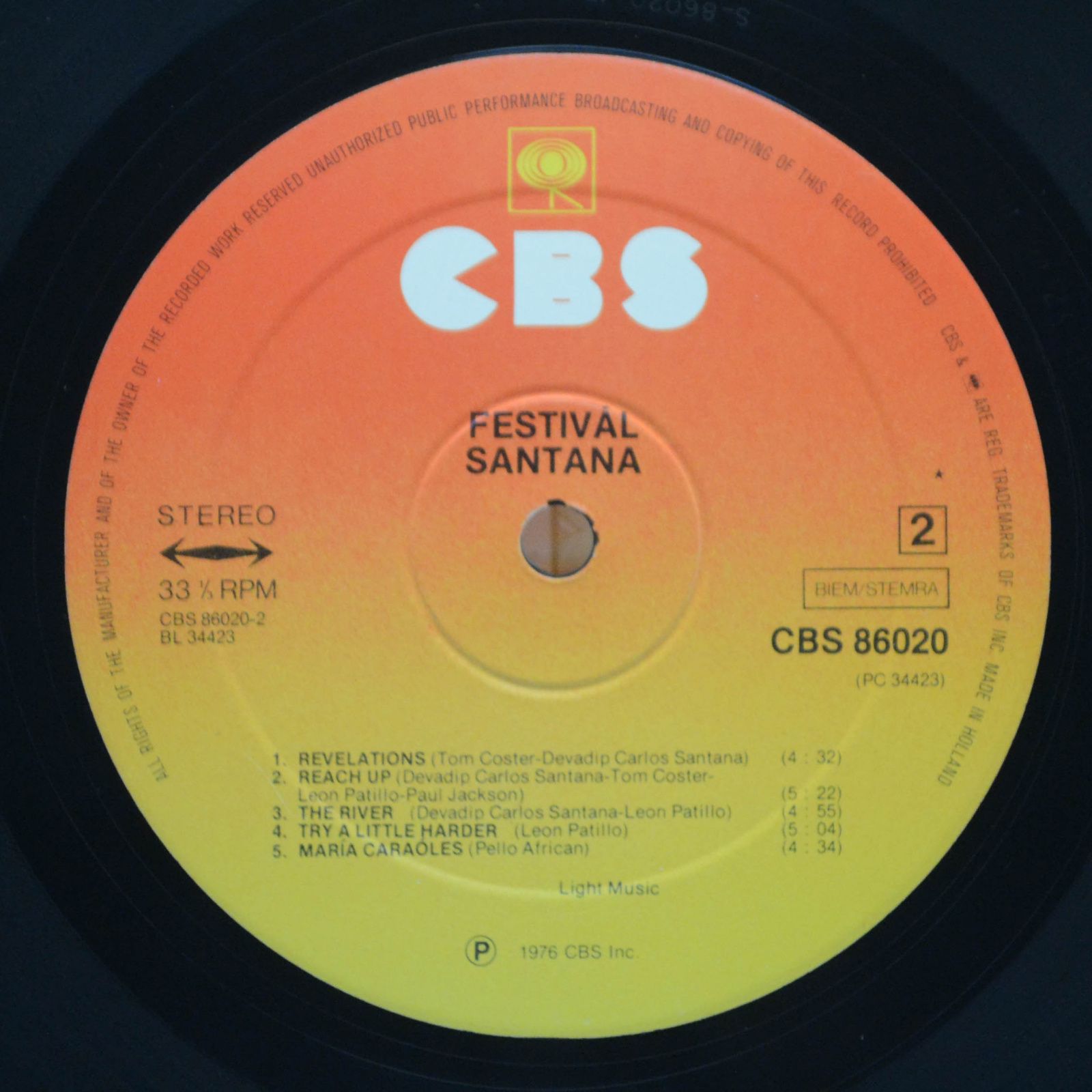 Santana — Festivál, 1976