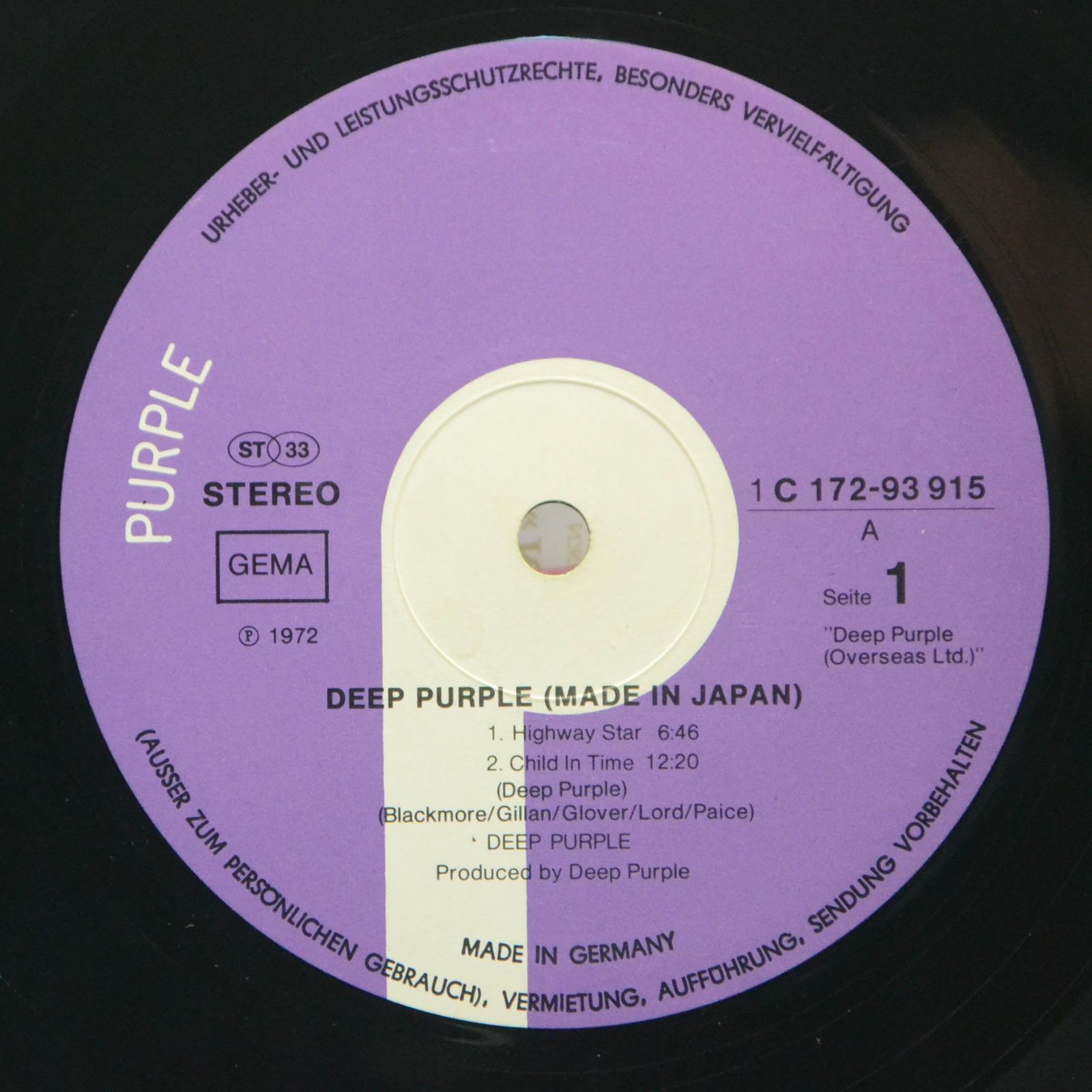 Deep Purple — Made In Japan (2LP), 1972