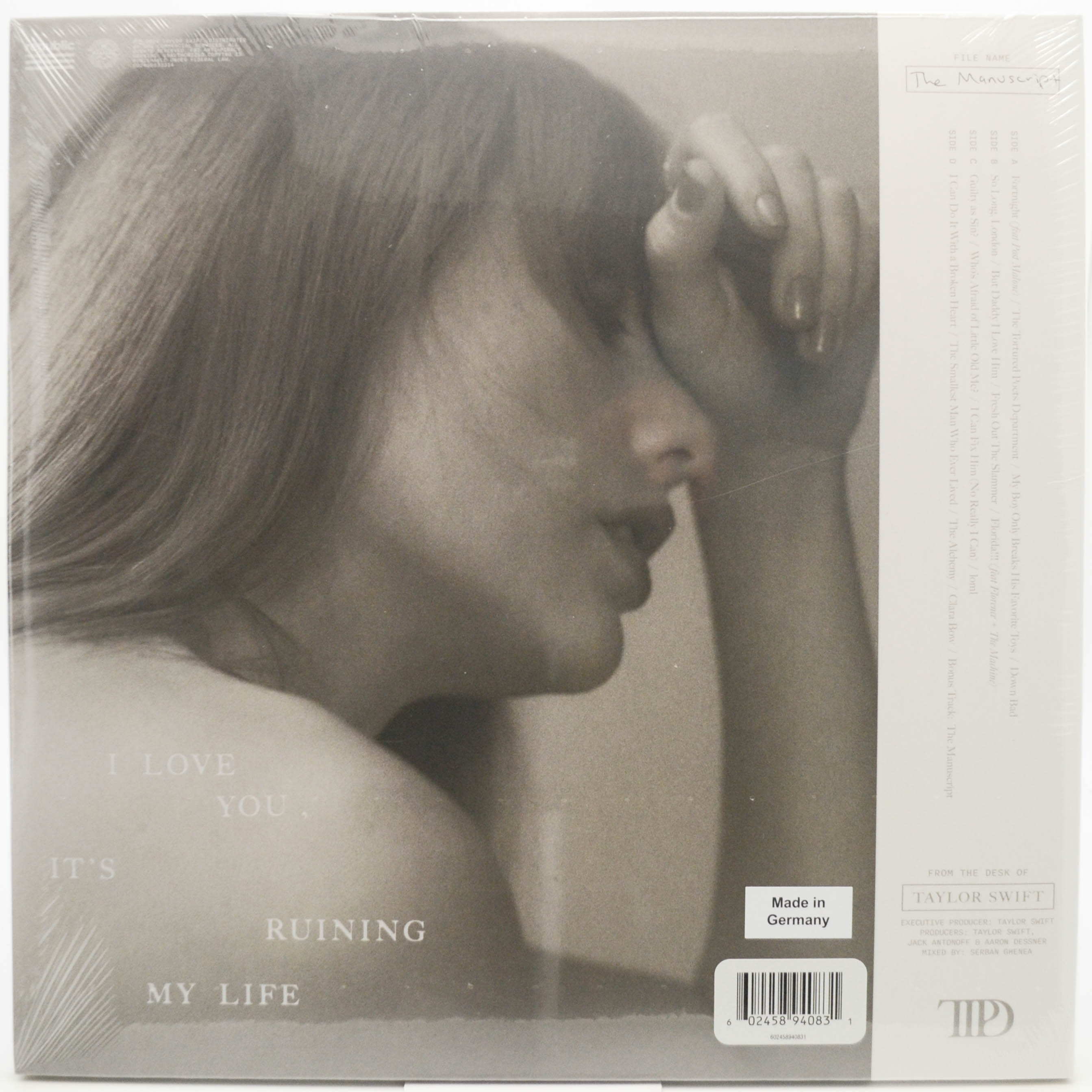 Taylor Swift — The Tortured Poets Department (2LP), 2024