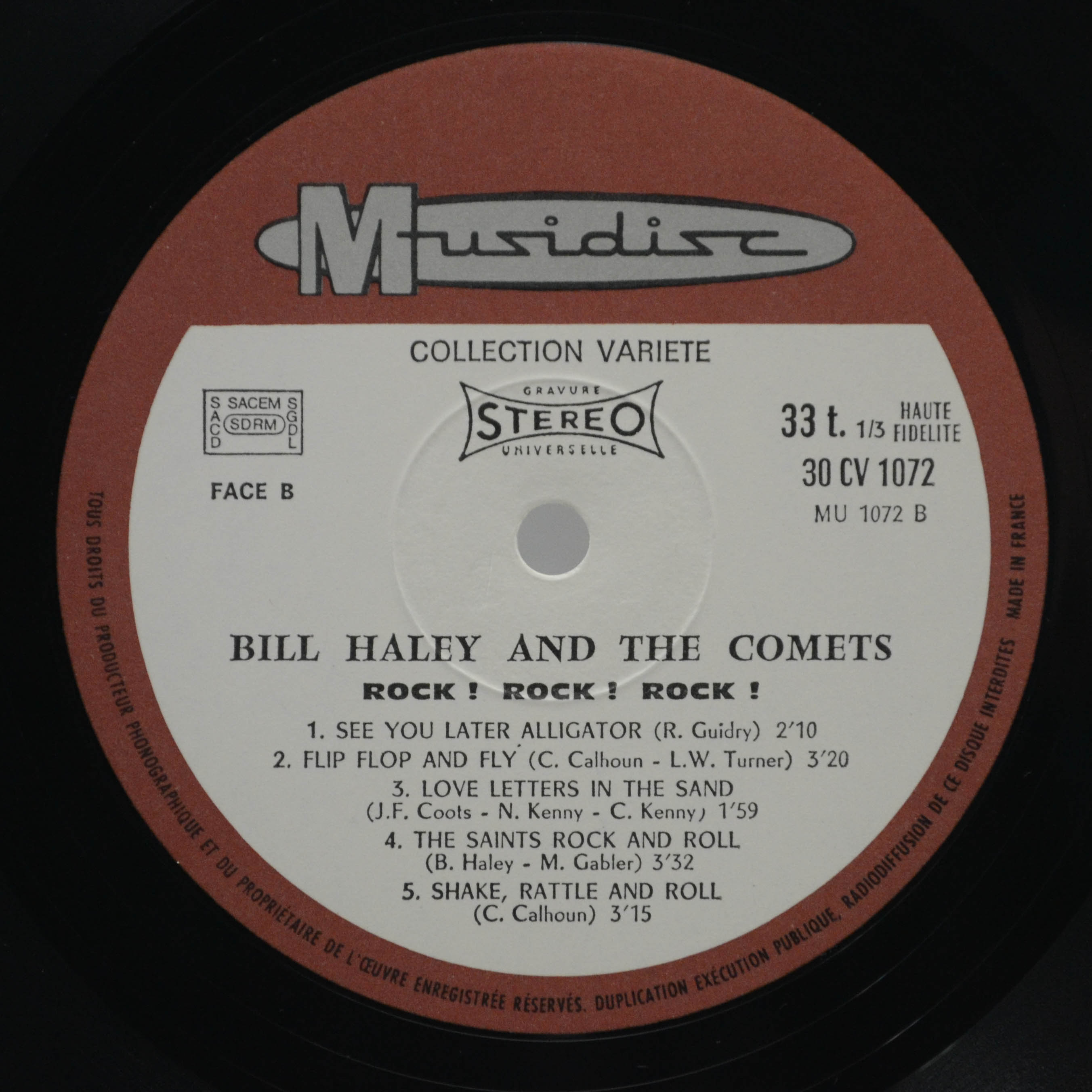 Bill Haley And The Comets — Rock ! Rock ! Rock !, 1970