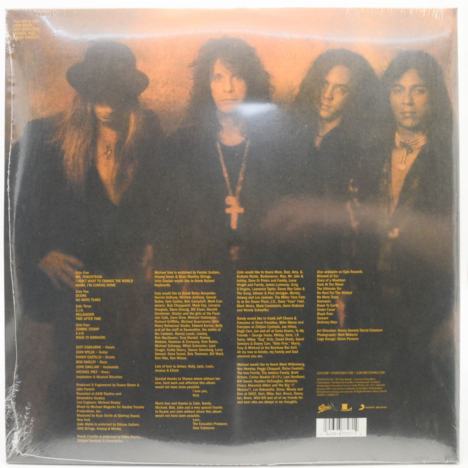 Ozzy Osbourne — No More Tears (2LP), 1991