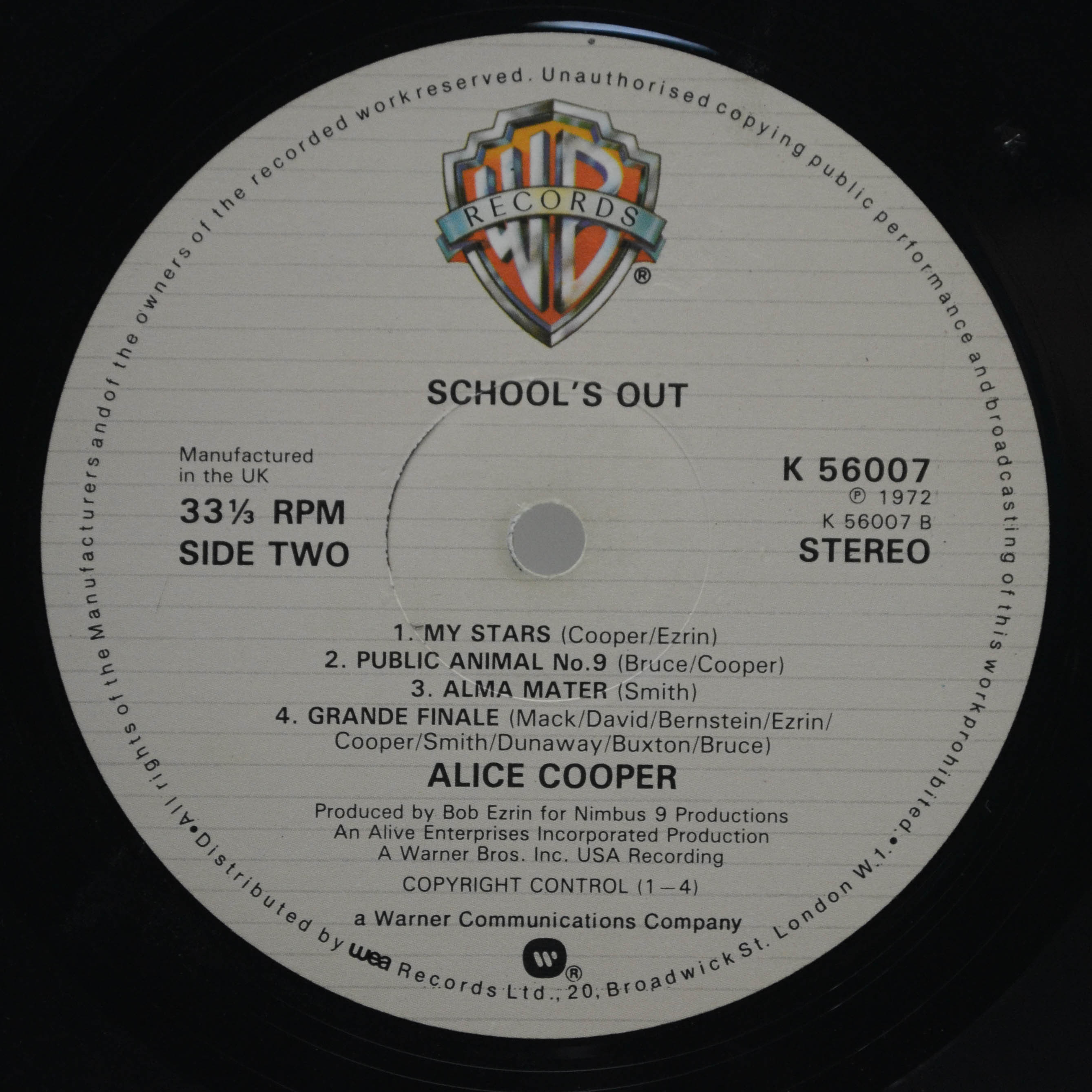 Alice Cooper — School's Out (UK), 1972