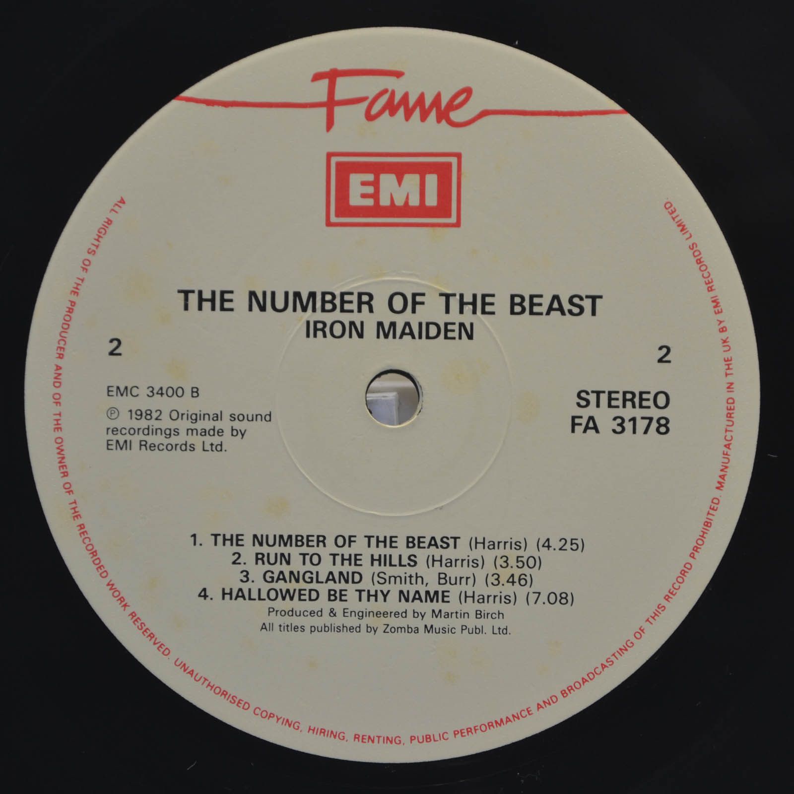 Iron Maiden — The Number Of The Beast (UK), 1982