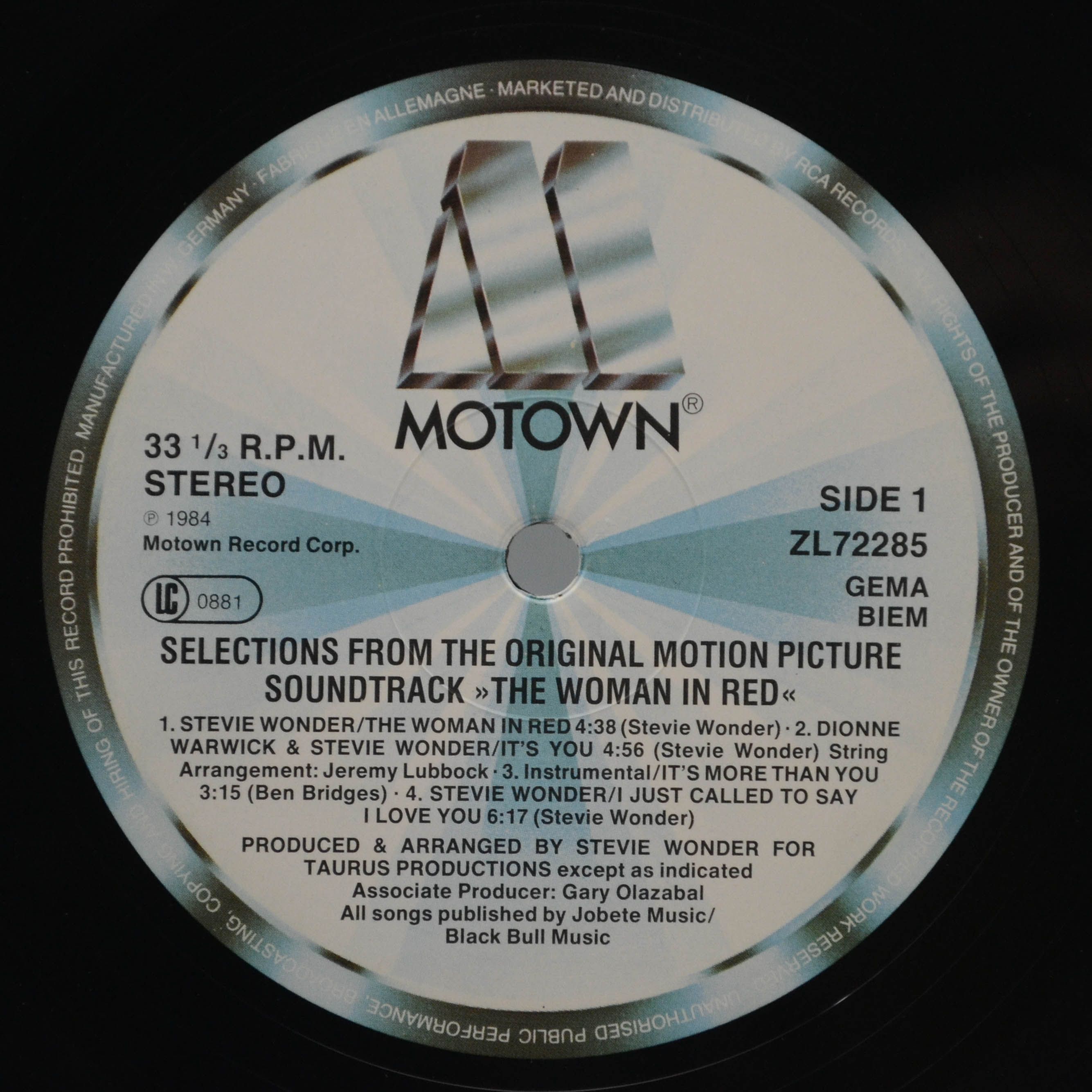 Stevie Wonder — The Woman In Red (Selections From The Original Motion Picture Soundtrack), 1984