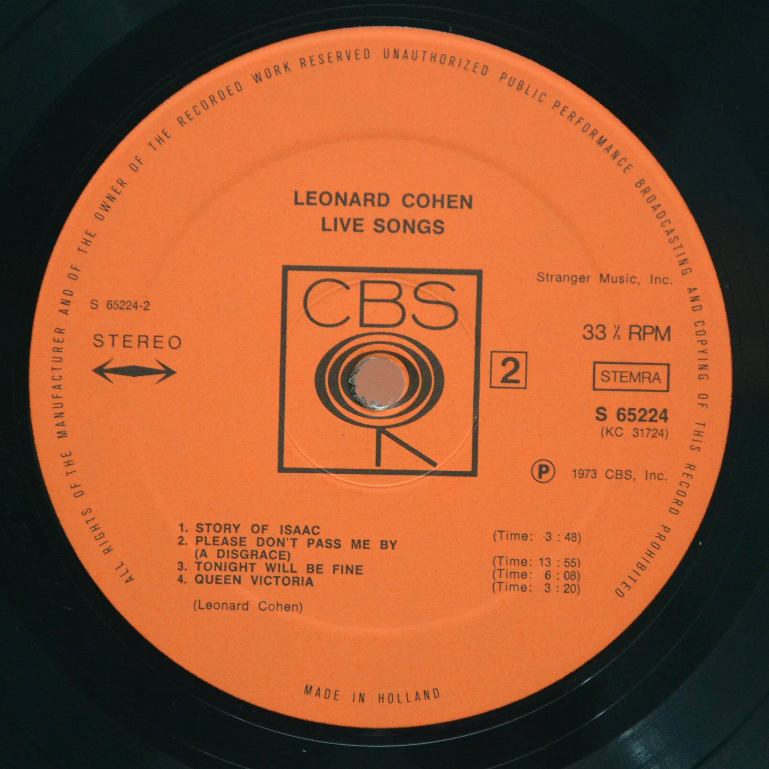 Leonard Cohen — Live Songs, 1973