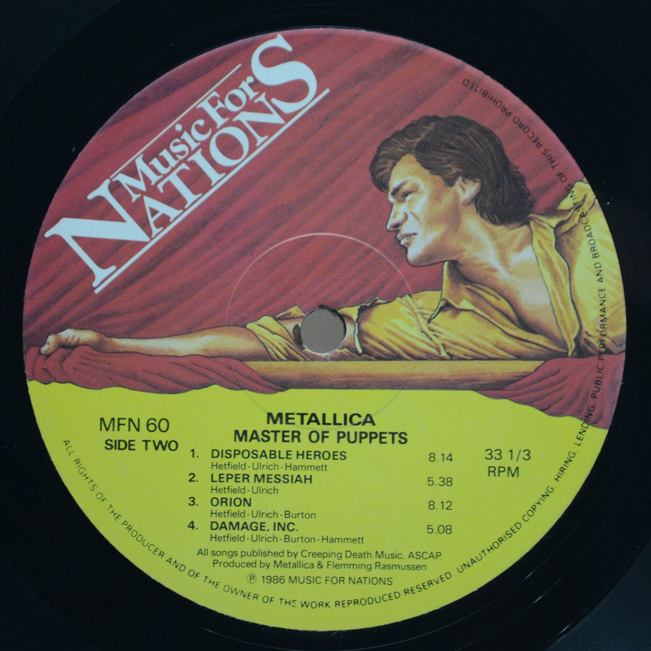 Metallica — Master Of Puppets (UK), 1986