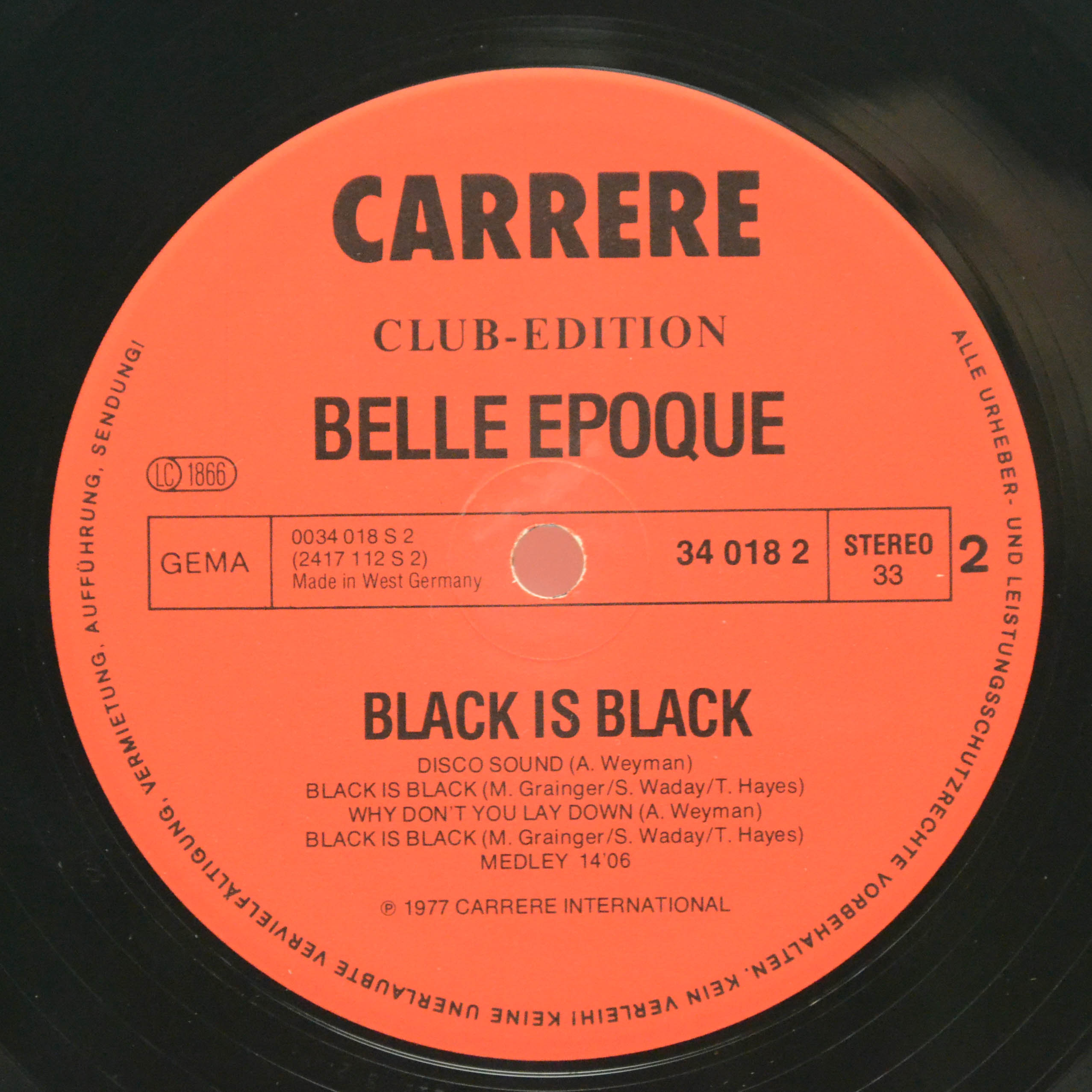 Belle Epoque — Black Is Black, 1977