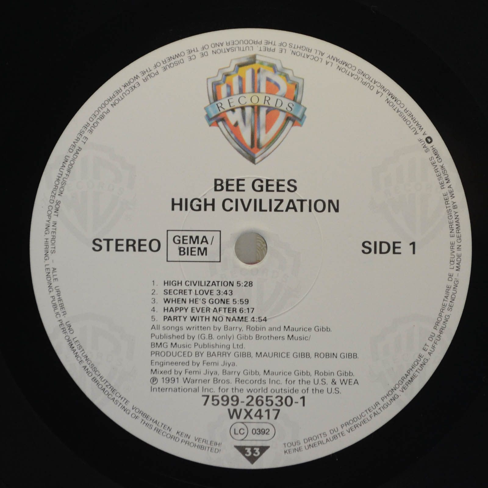 Bee Gees — High Civilization, 1991