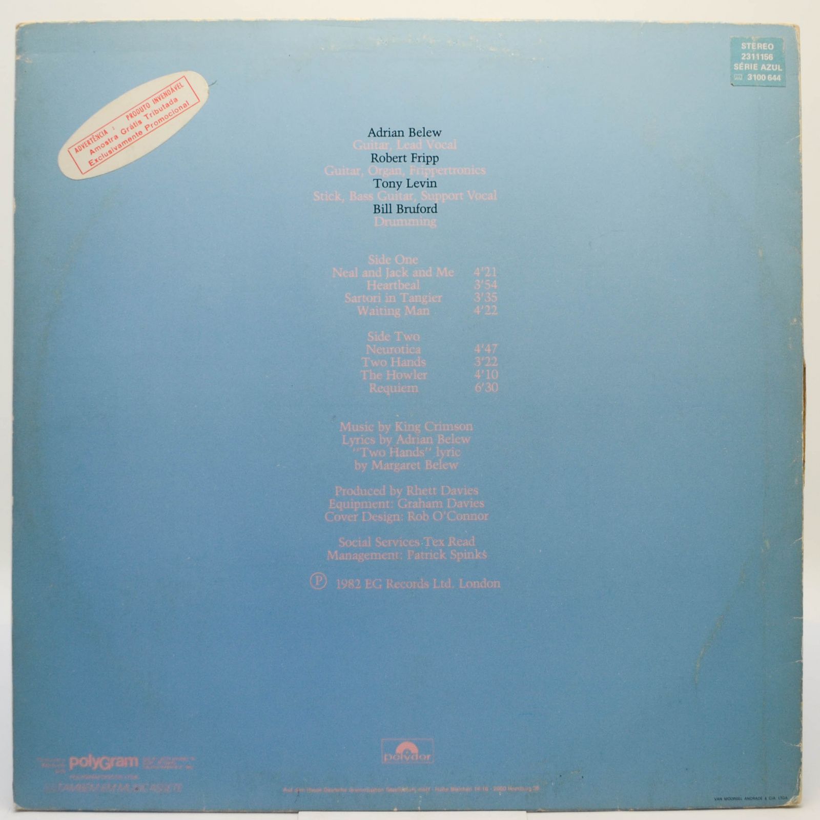 King Crimson — Beat, 1982