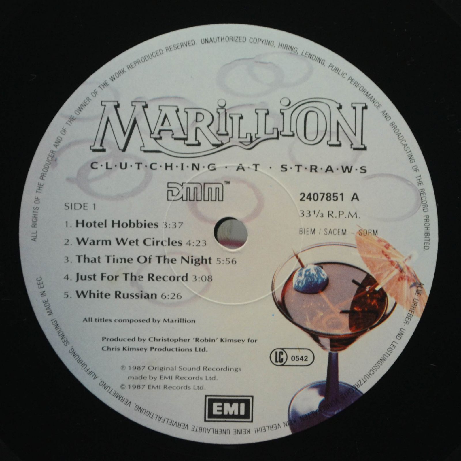 Marillion — Clutching At Straws, 1987