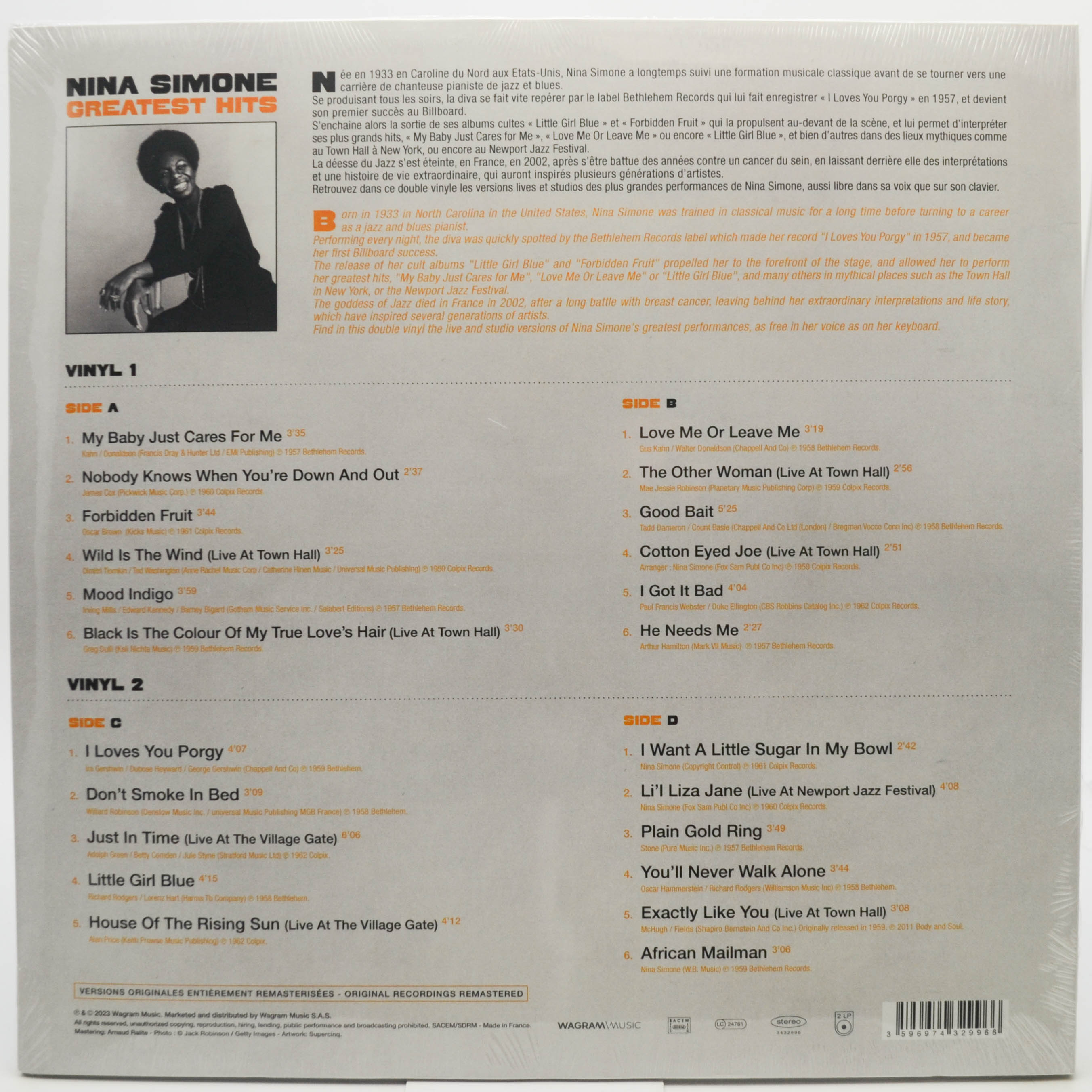 Nina Simone — Nina Simone Greatest Hits (2LP), 2023