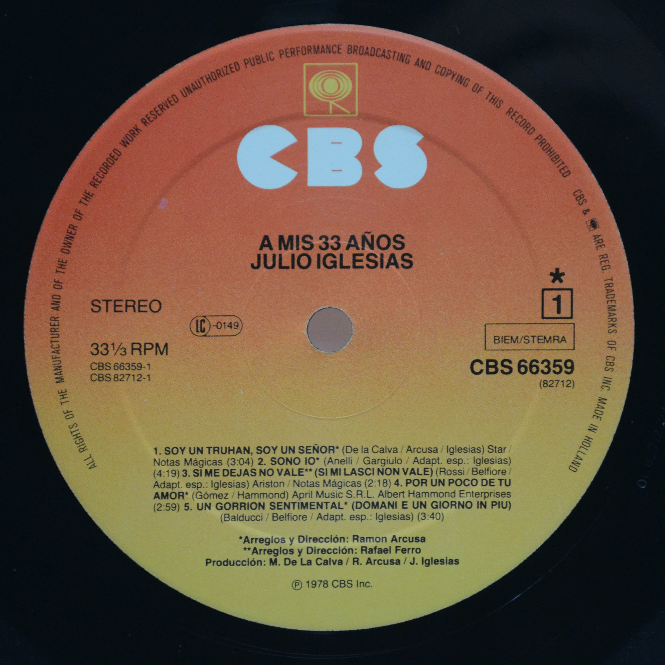 Julio Iglesias — 3 Gold Records (3LP, Box-set), 1980