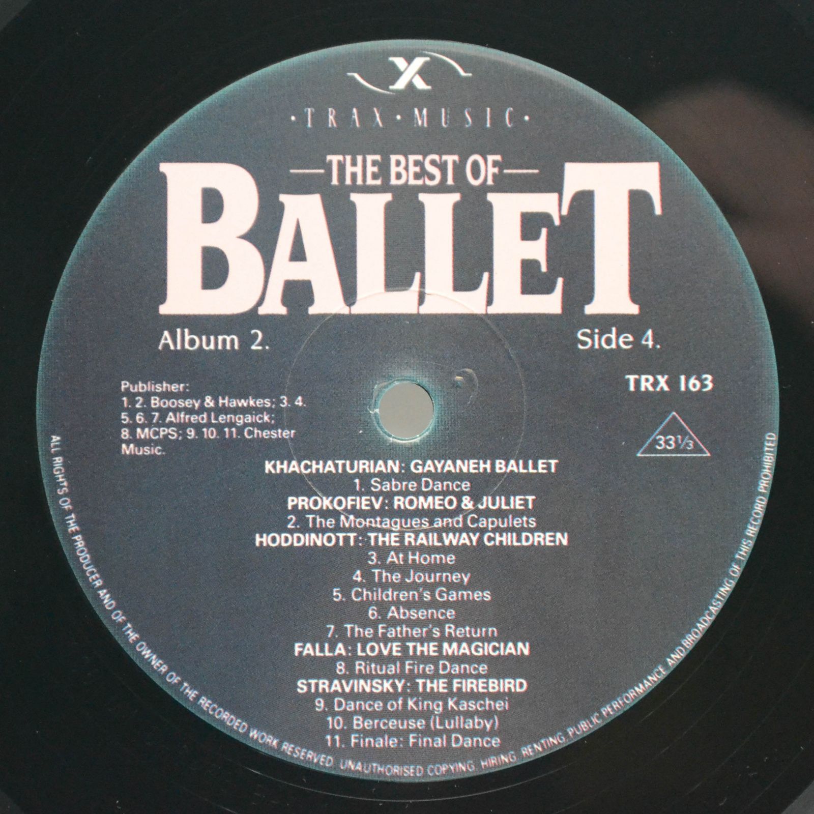 Various — The Best Of Ballet (2LP, UK), 1990