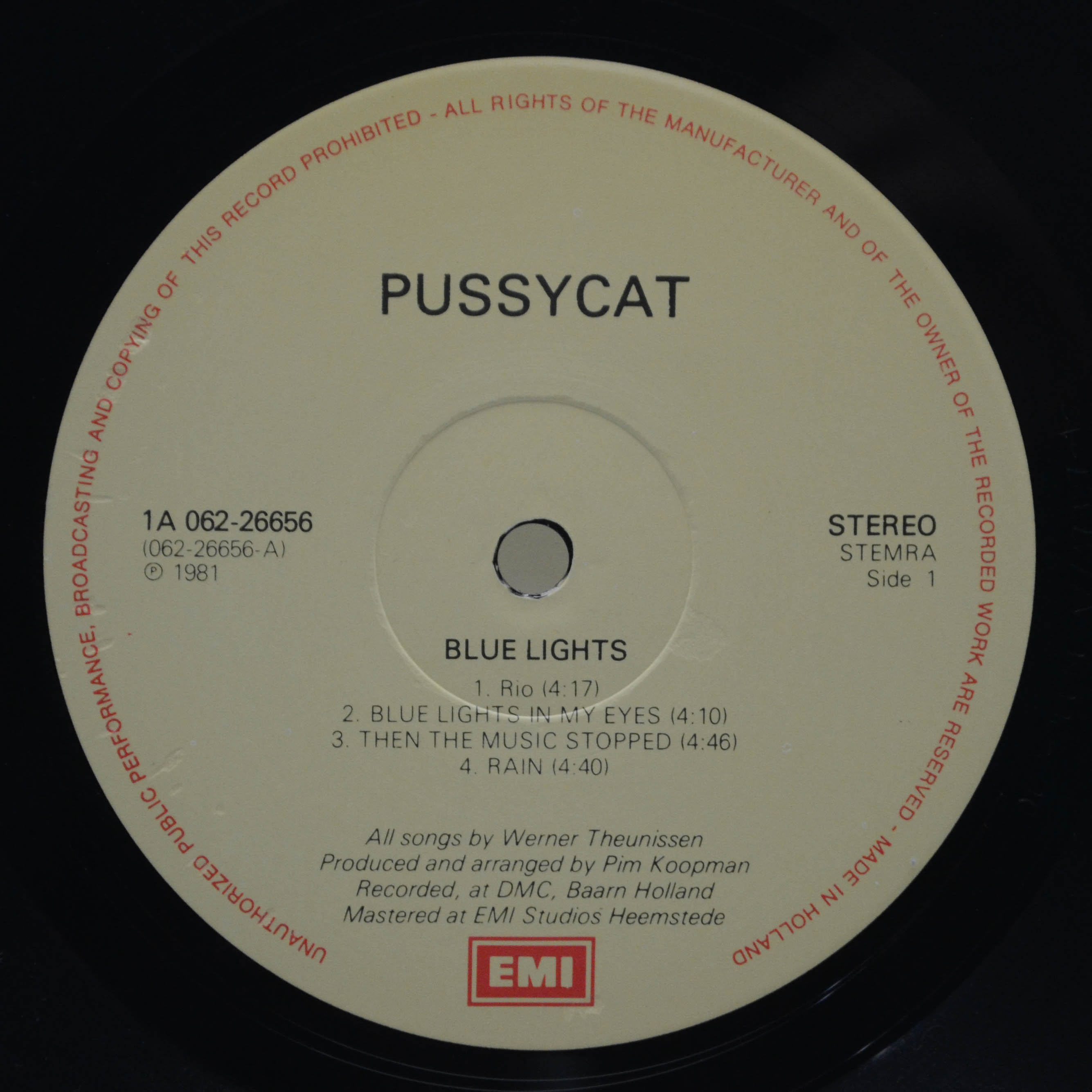 Pussycat — Blue Lights (1-st, Netherlands), 1981