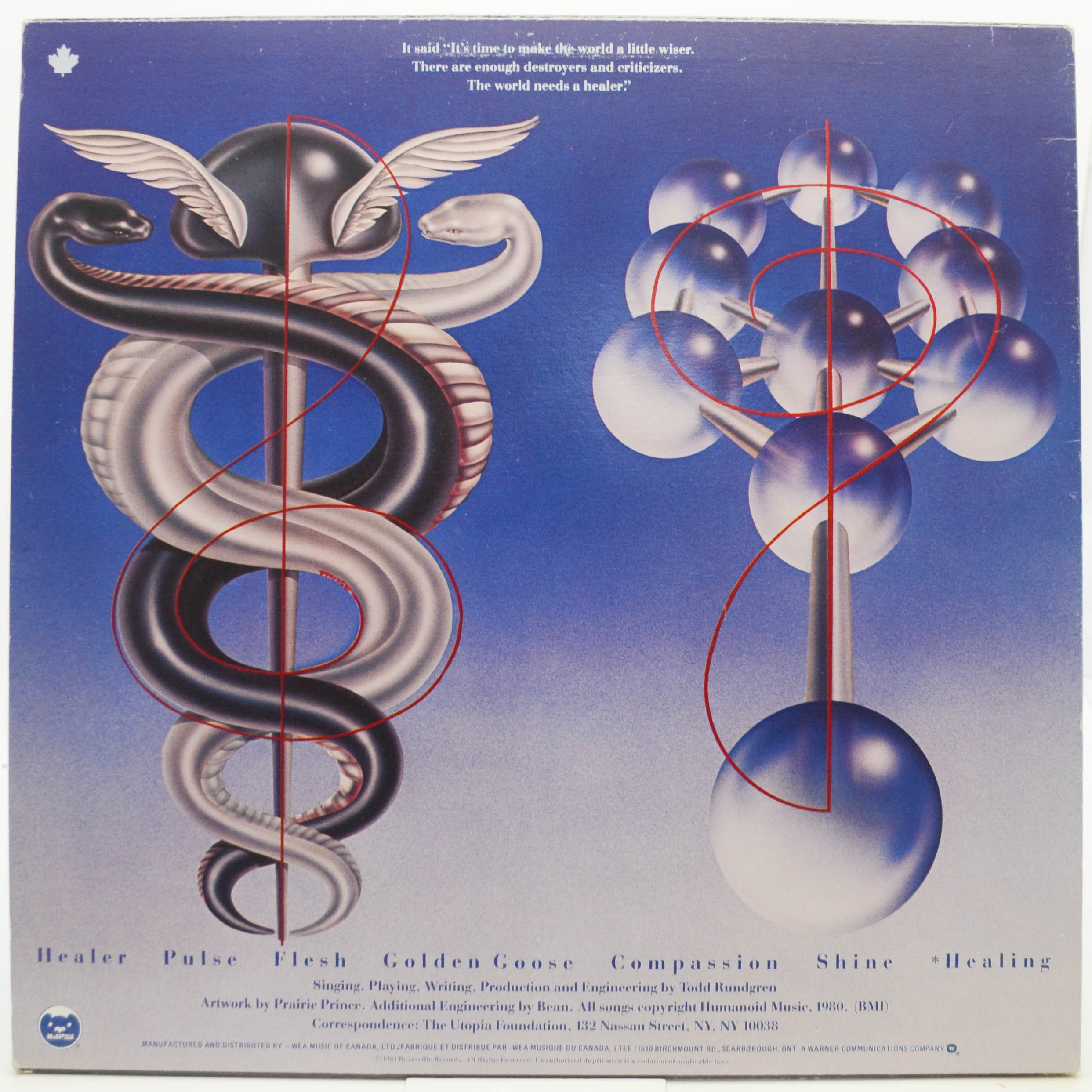Виниловая пластинка Todd Rundgren — Healing, 1981
