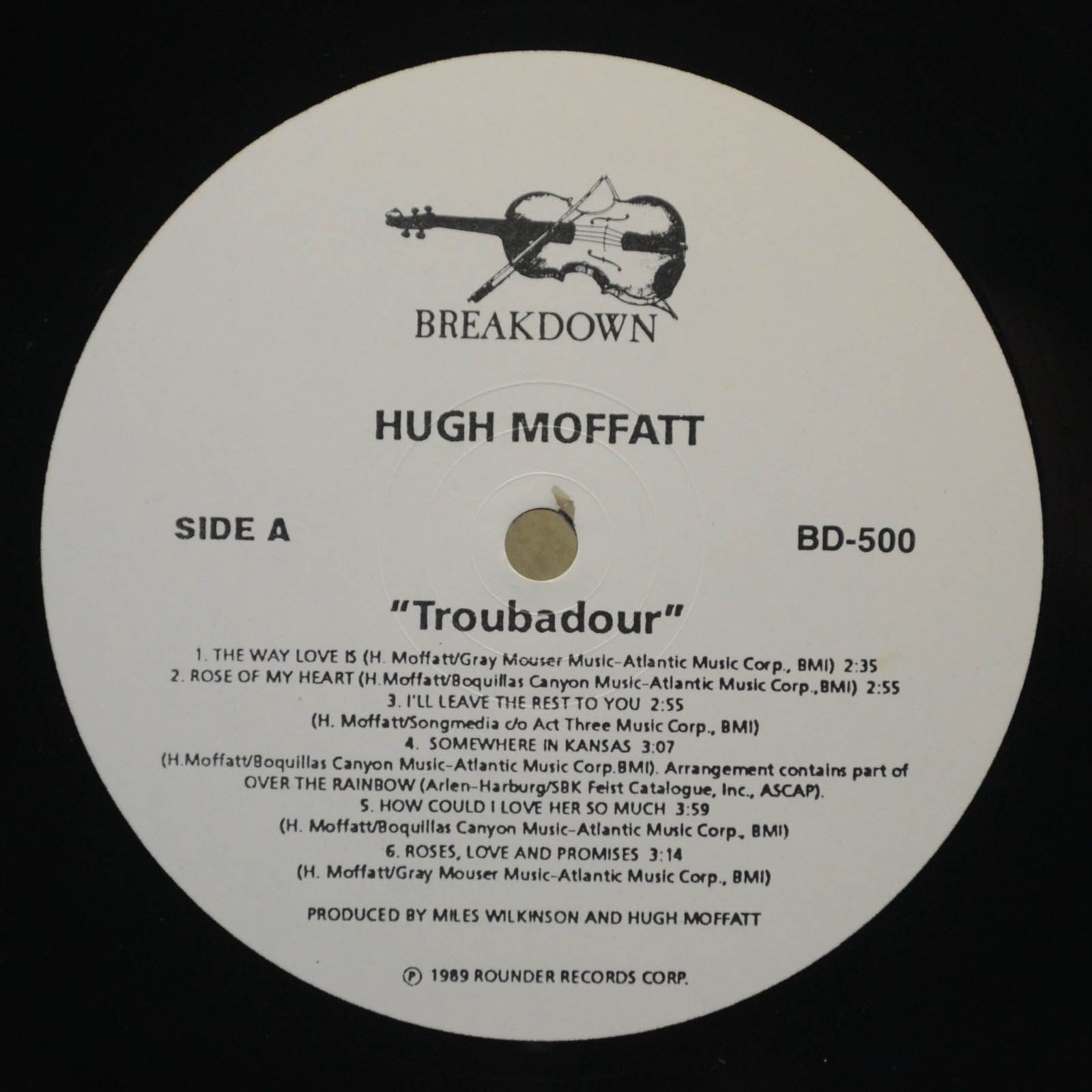 Hugh Moffatt — Troubadour (UK), 1989