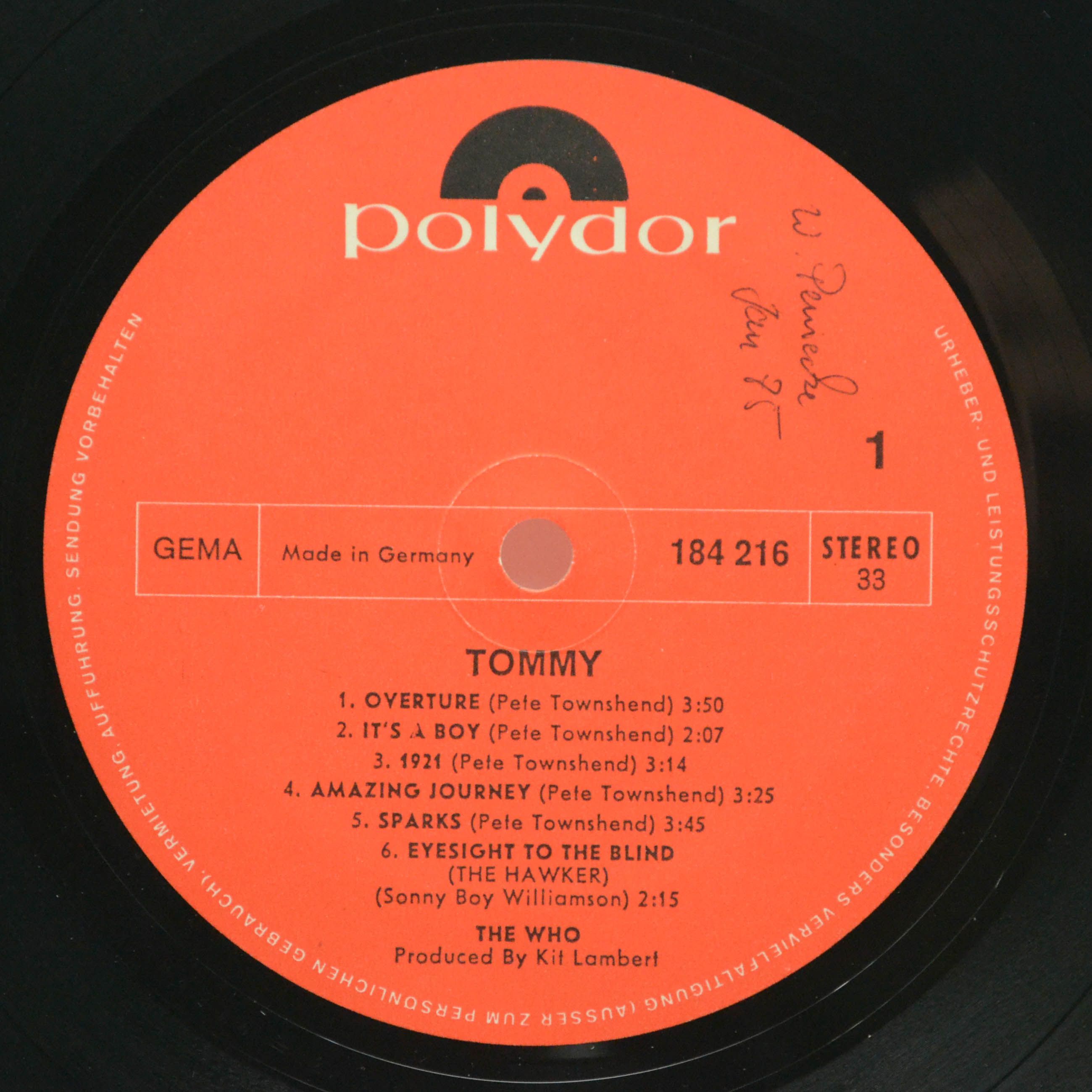 Who — Tommy (2LP), 1969