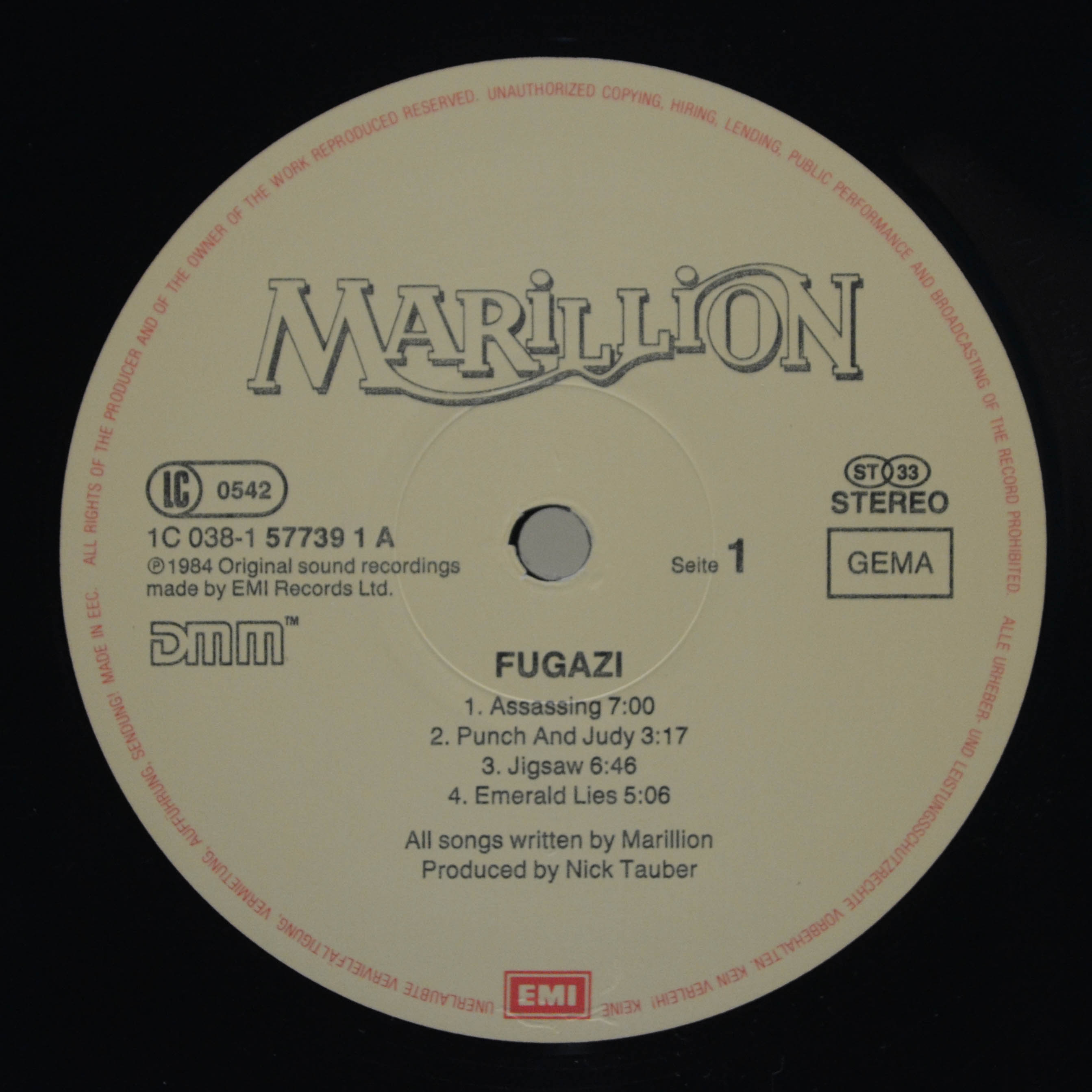 Marillion — Fugazi, 1984