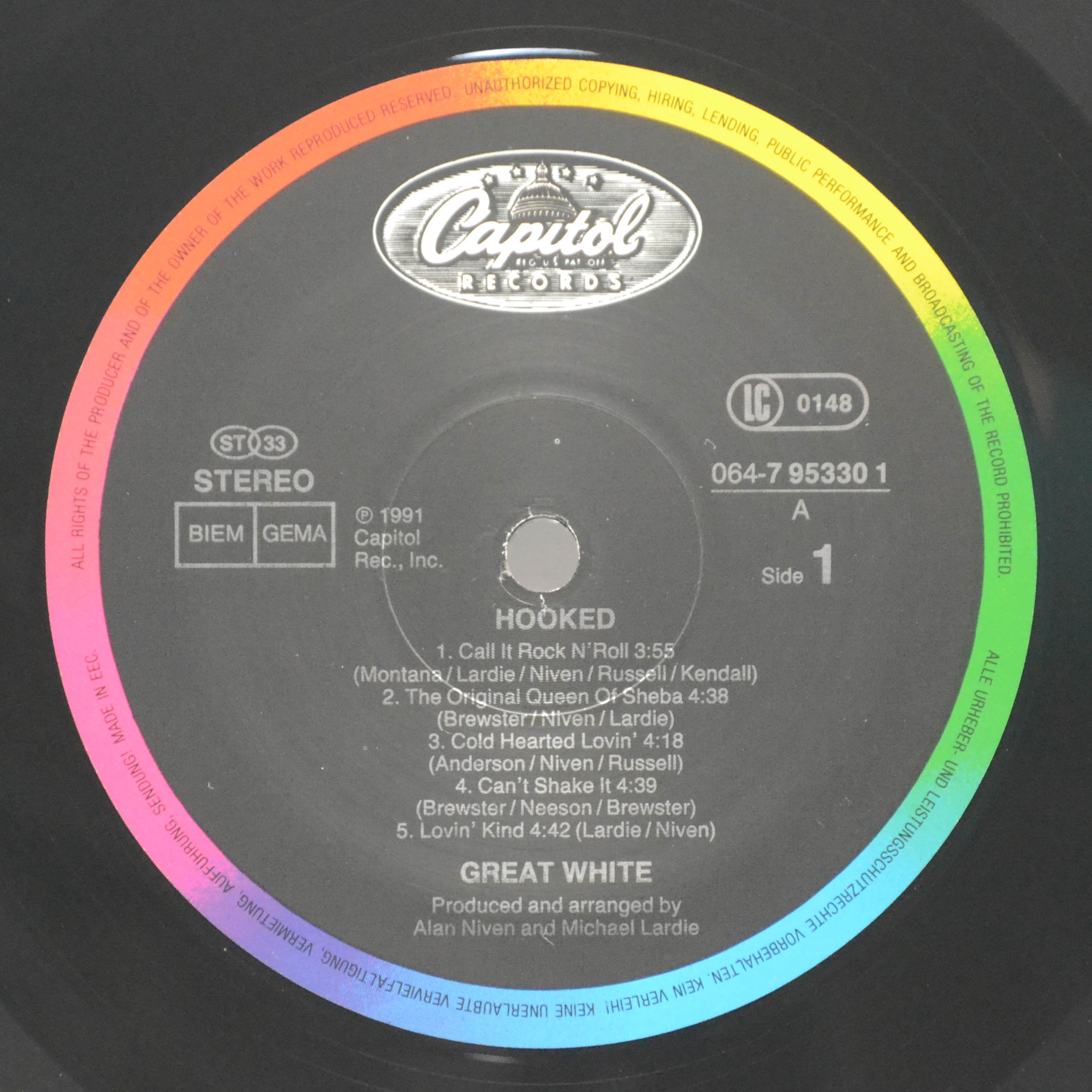 Great White — Hooked, 1991