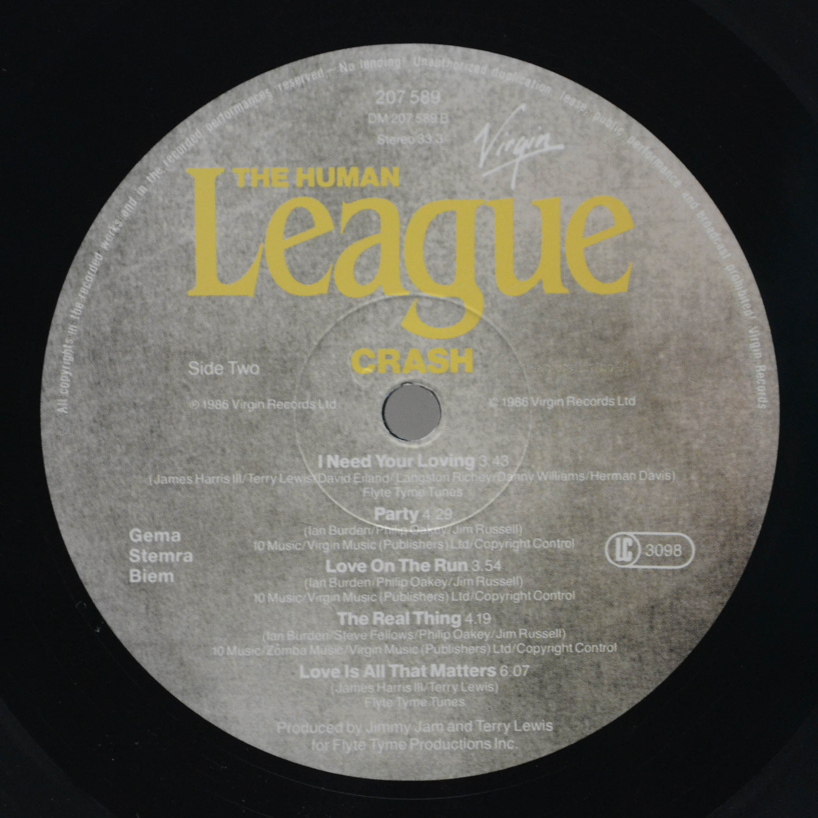 Human League — Crash, 1986