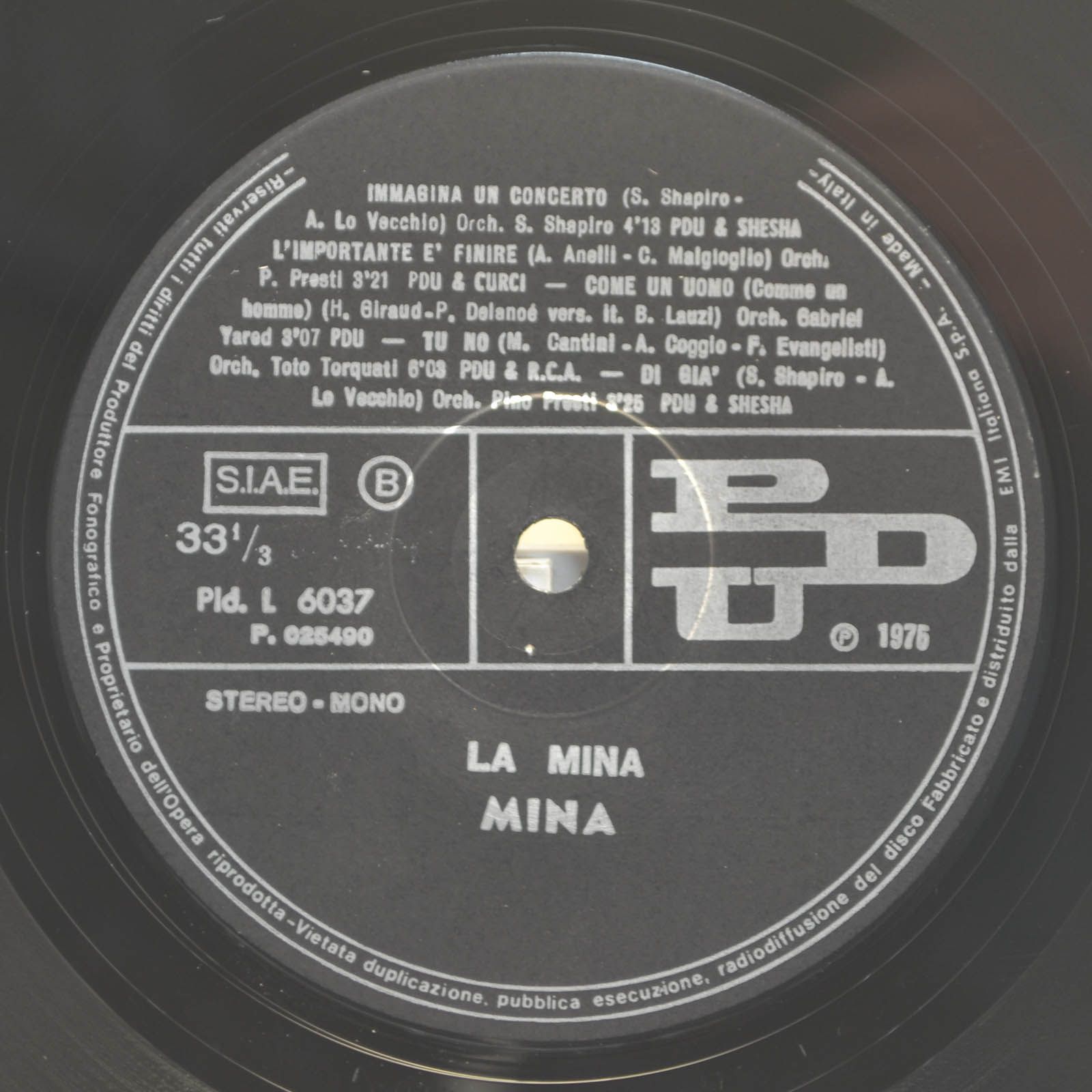 Mina — La Mina (1-st, Italy), 1975