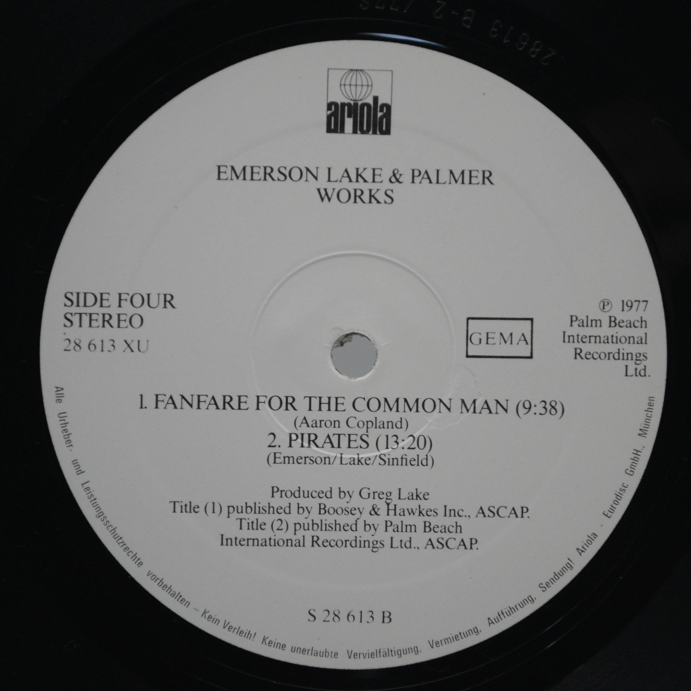 Emerson Lake & Palmer — Works (Volume 1) (2LP), 1977