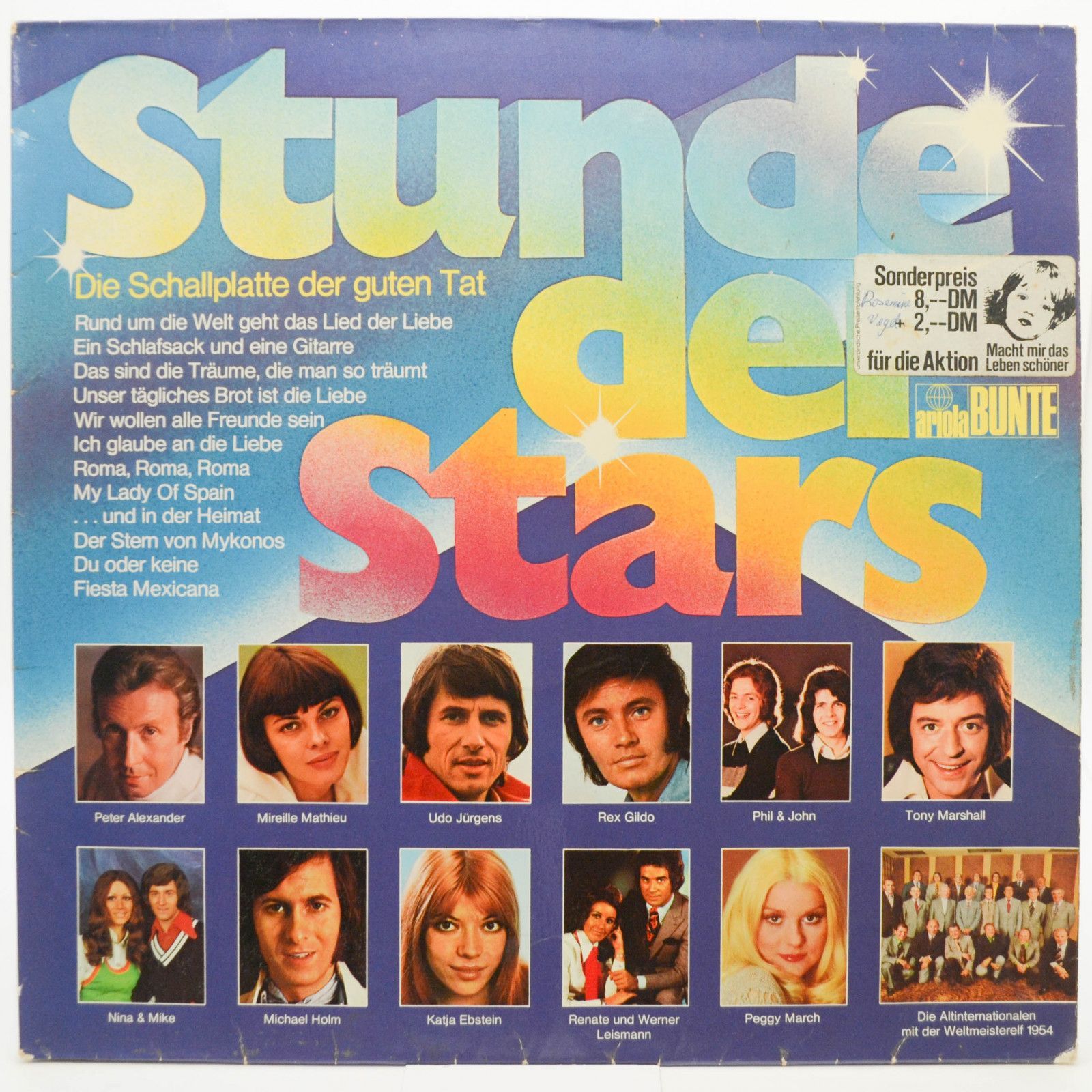Various — Stunde Der Stars - Die Schallplatte Der Guten Tat, 1971