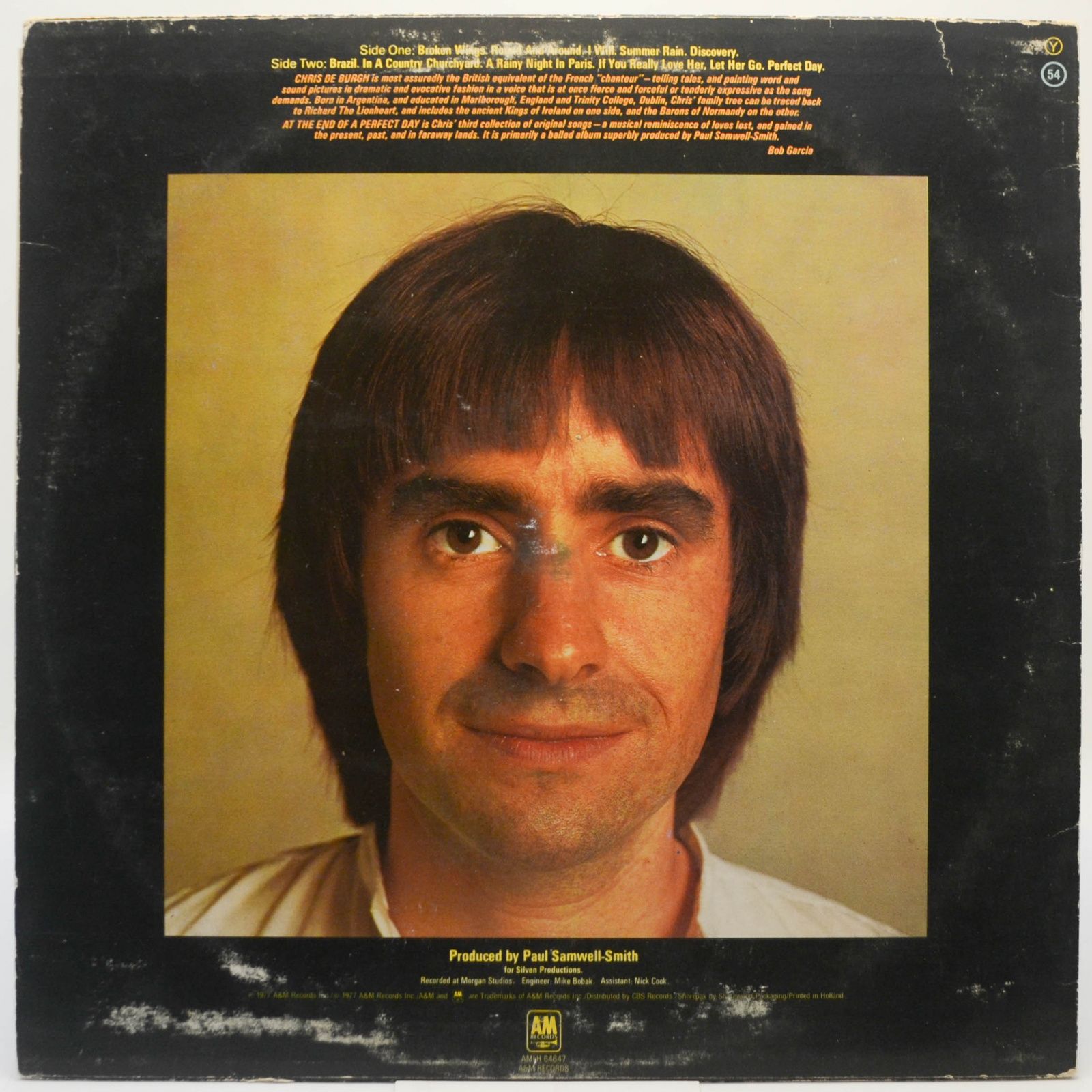 Chris de Burgh — At The End Of A Perfect Day, 1977