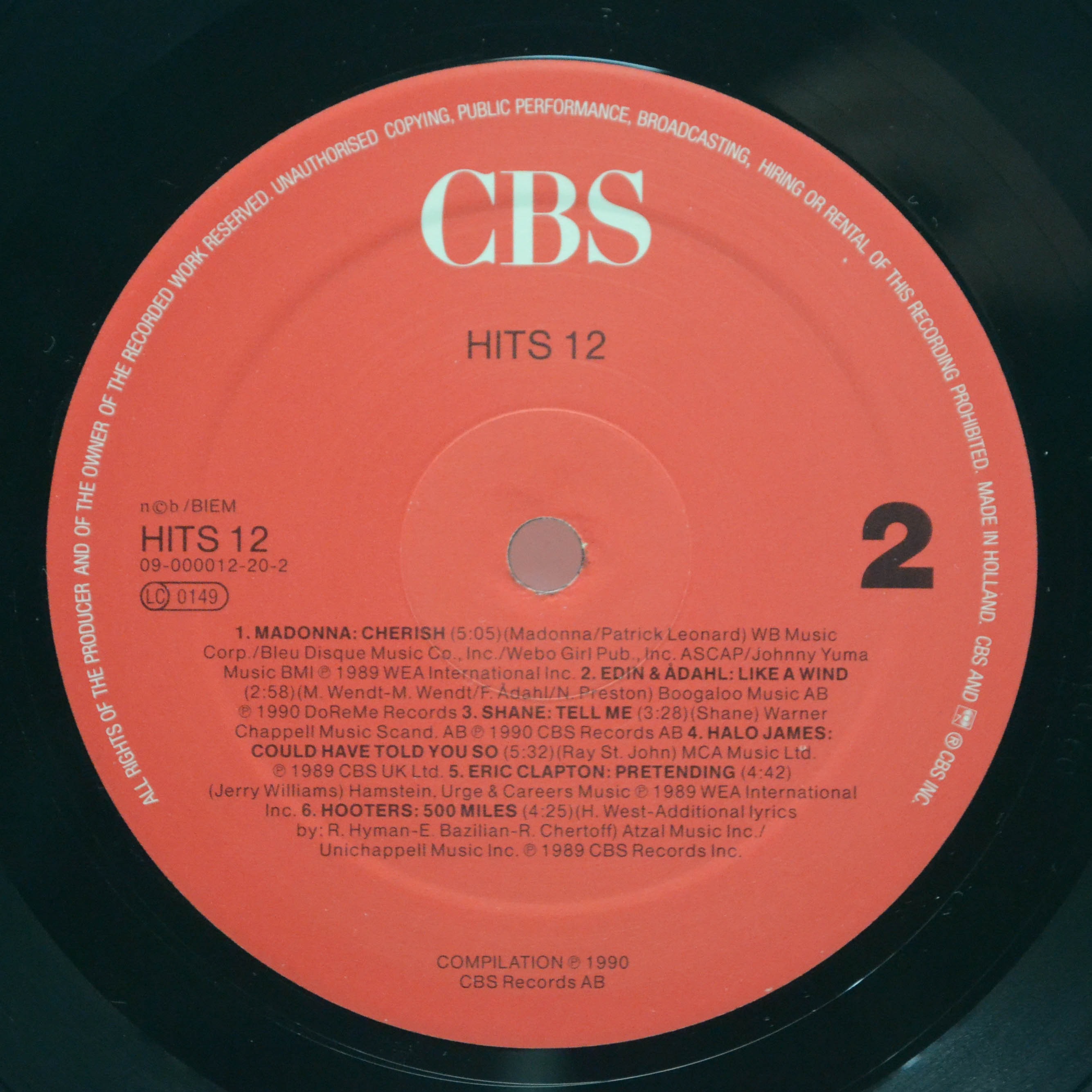 Various — Hits 12 (2LP), 1990
