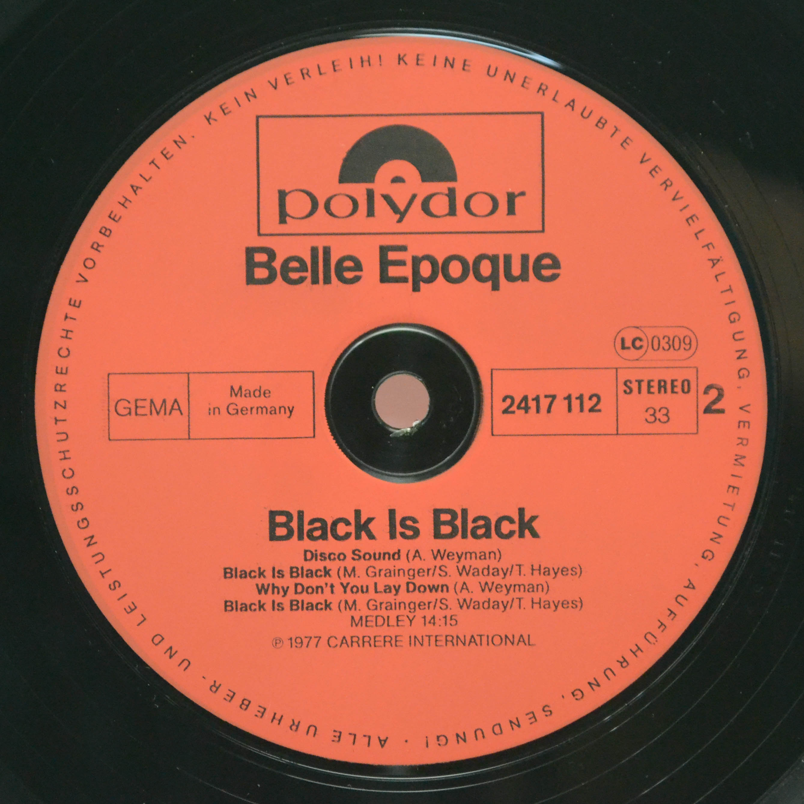 Belle Epoque — Black Is Black, 1977