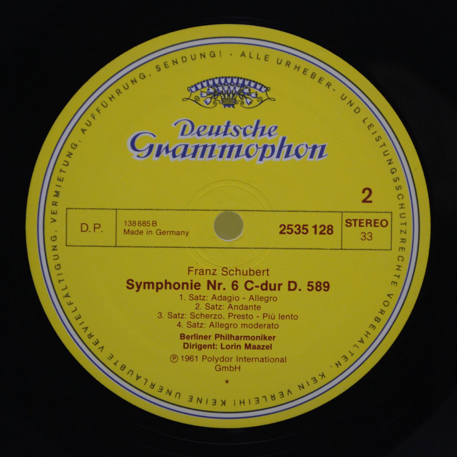 Franz Schubert – Lorin Maazel, Berliner Philharmoniker — 4. »Tragische« Und 6. Symphonie, 1971