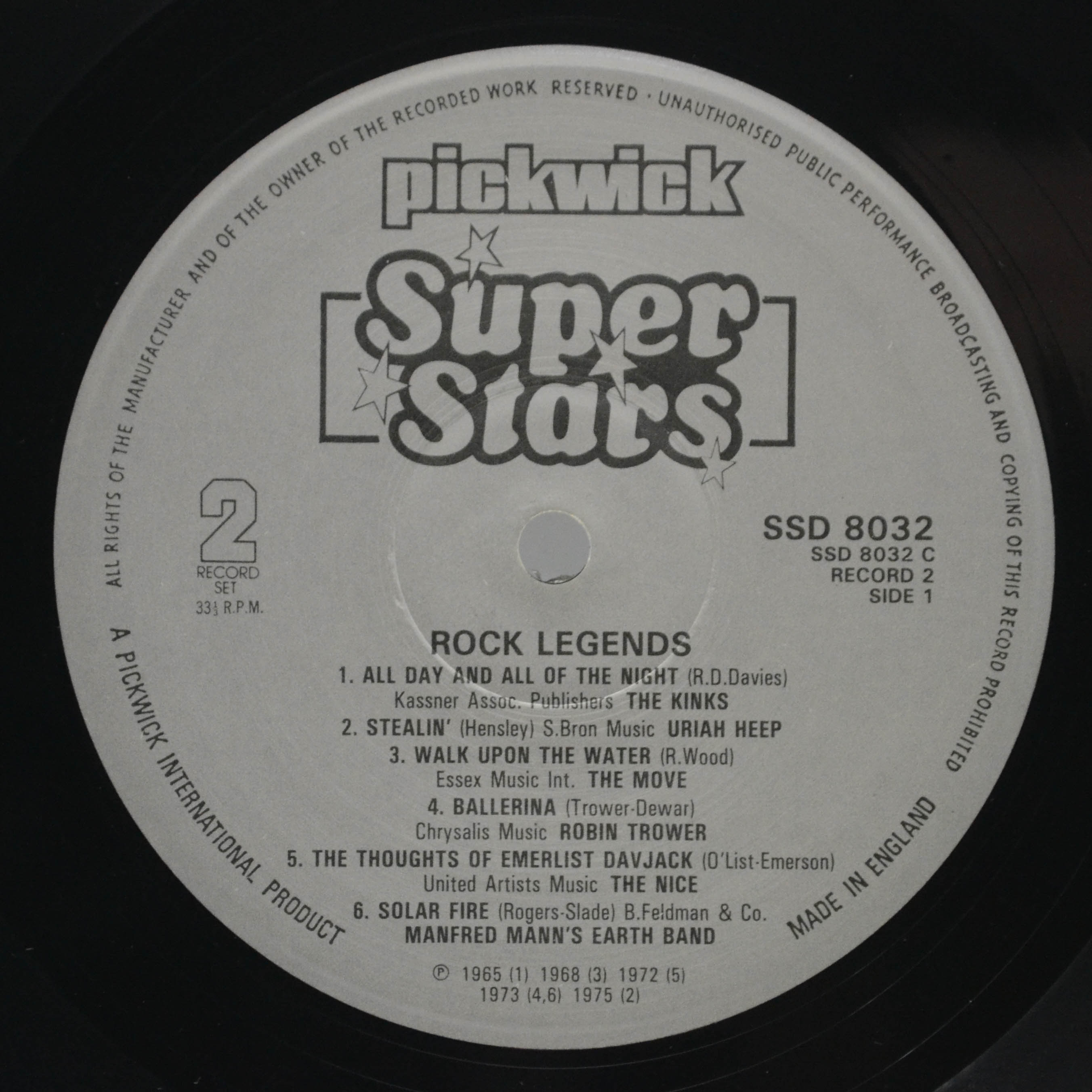 Various — Rock Legends (2LP), 1980