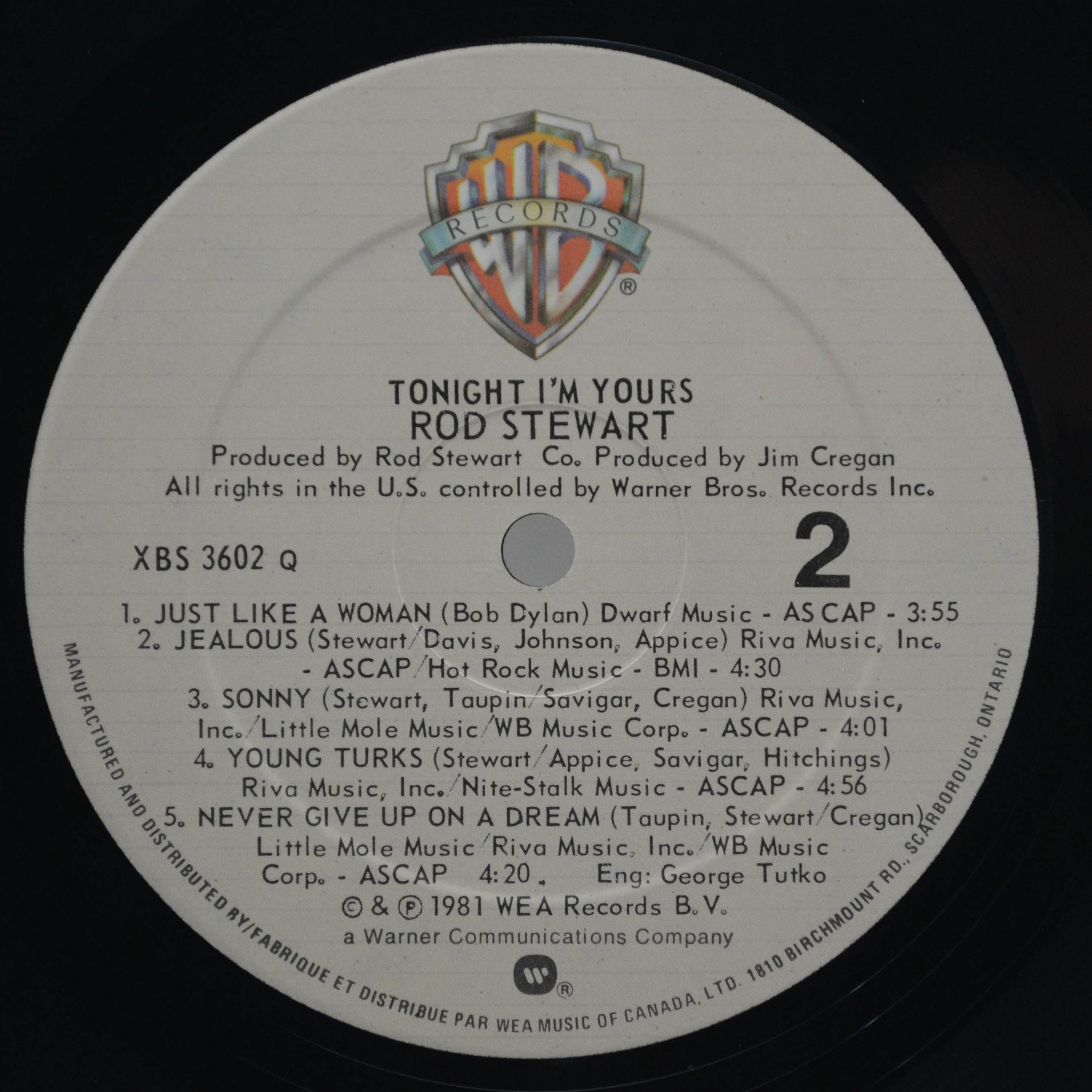 Rod Stewart — Tonight I'm Yours, 1981