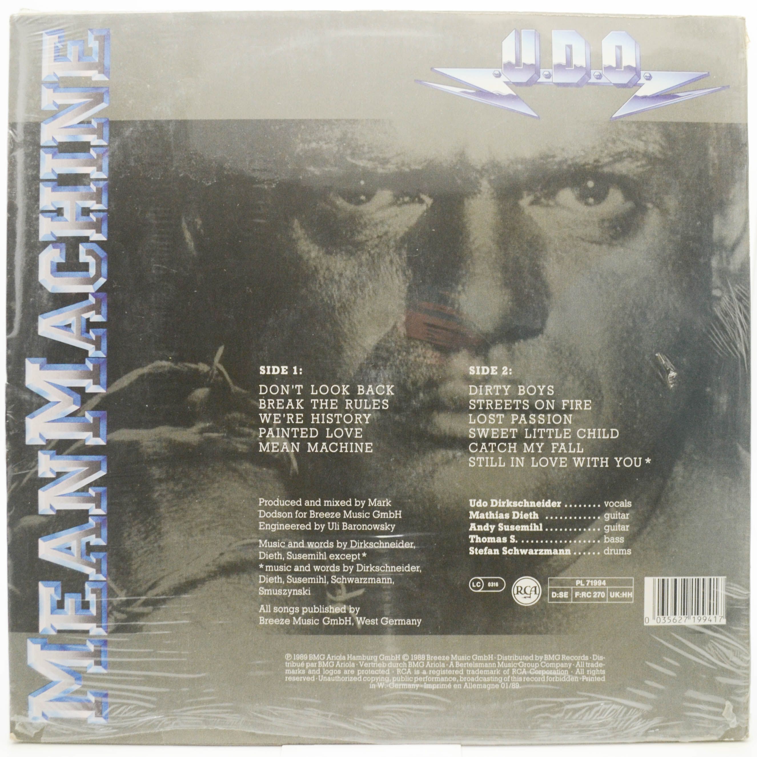 U.D.O. — Mean Machine, 1989