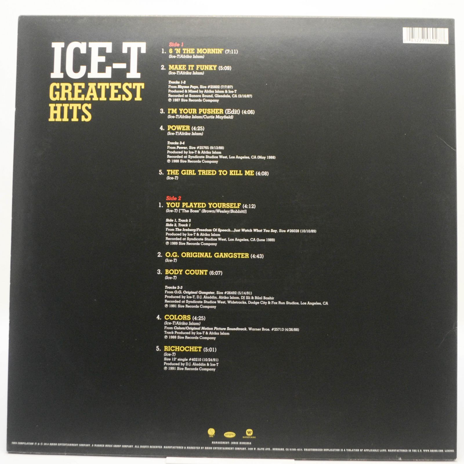 Ice-T — Greatest Hits, 2014