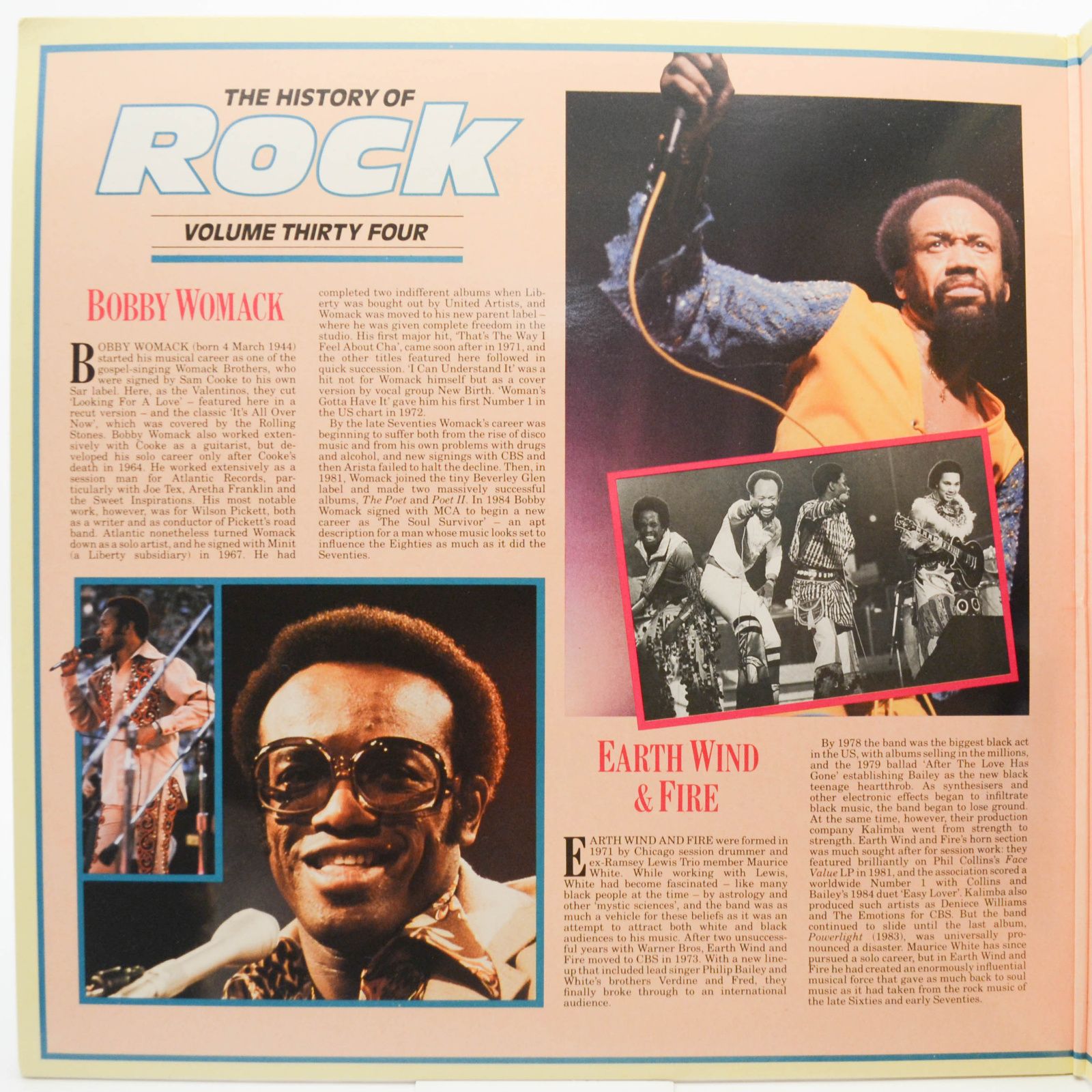 Bobby Womack / Earth Wind & Fire / The Isley Brothers / The O'Jays / Harold Melvin & The Bluenotes — The History Of Rock (Volume Thirty Four) (2LP, UK), 1986