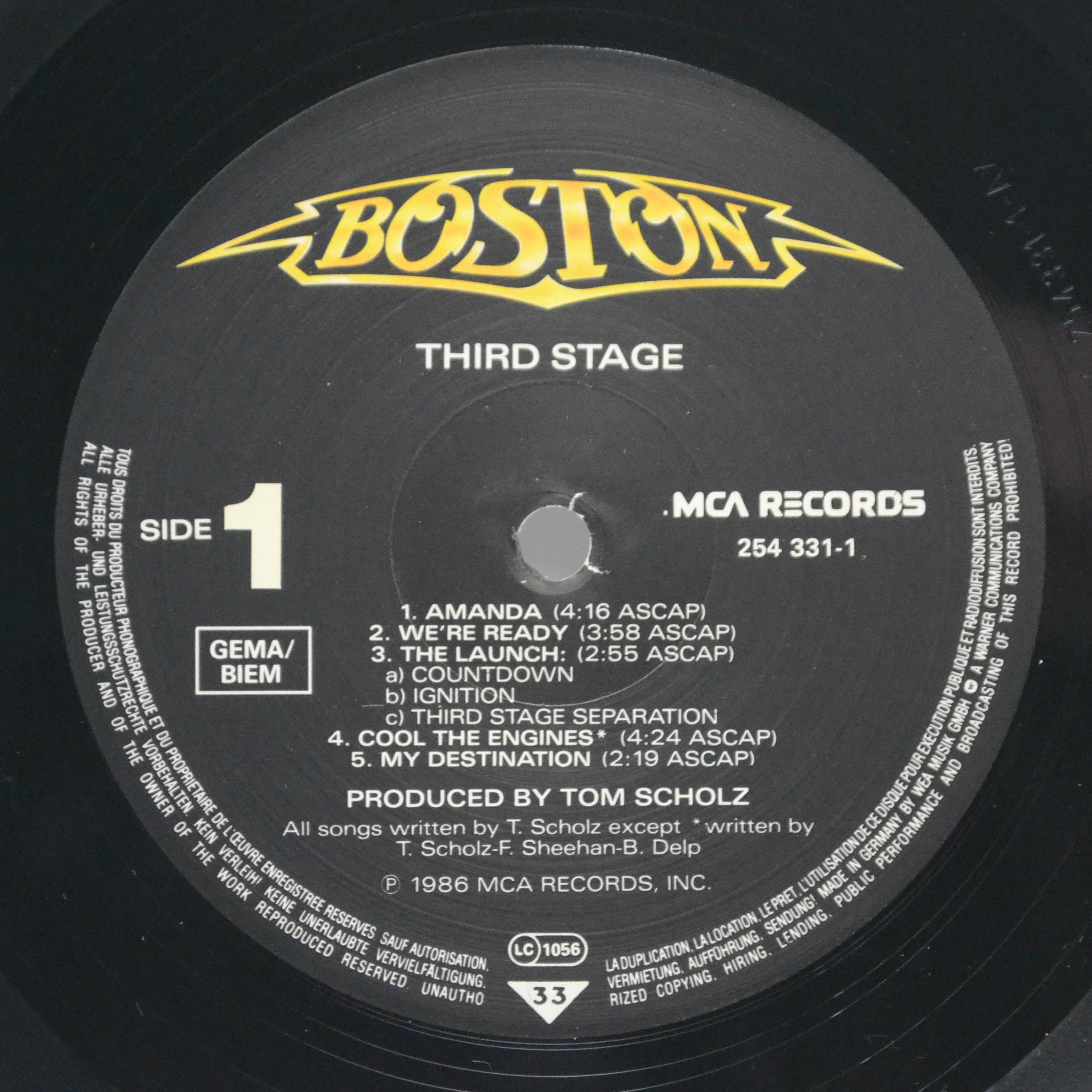 Boston — Third Stage, 1986