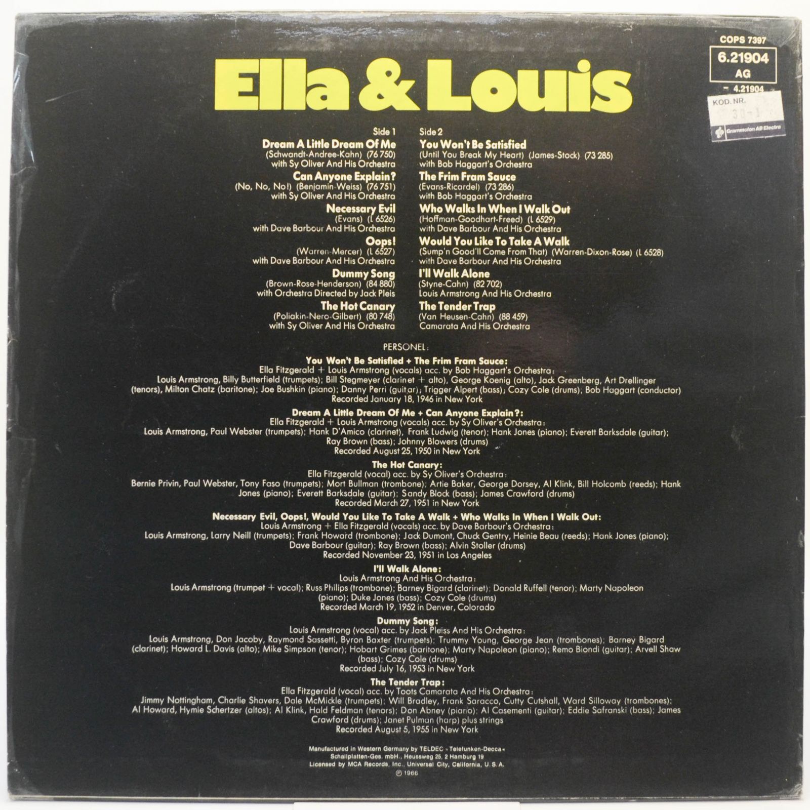 Ella & Louis — Ella & Louis, 1961