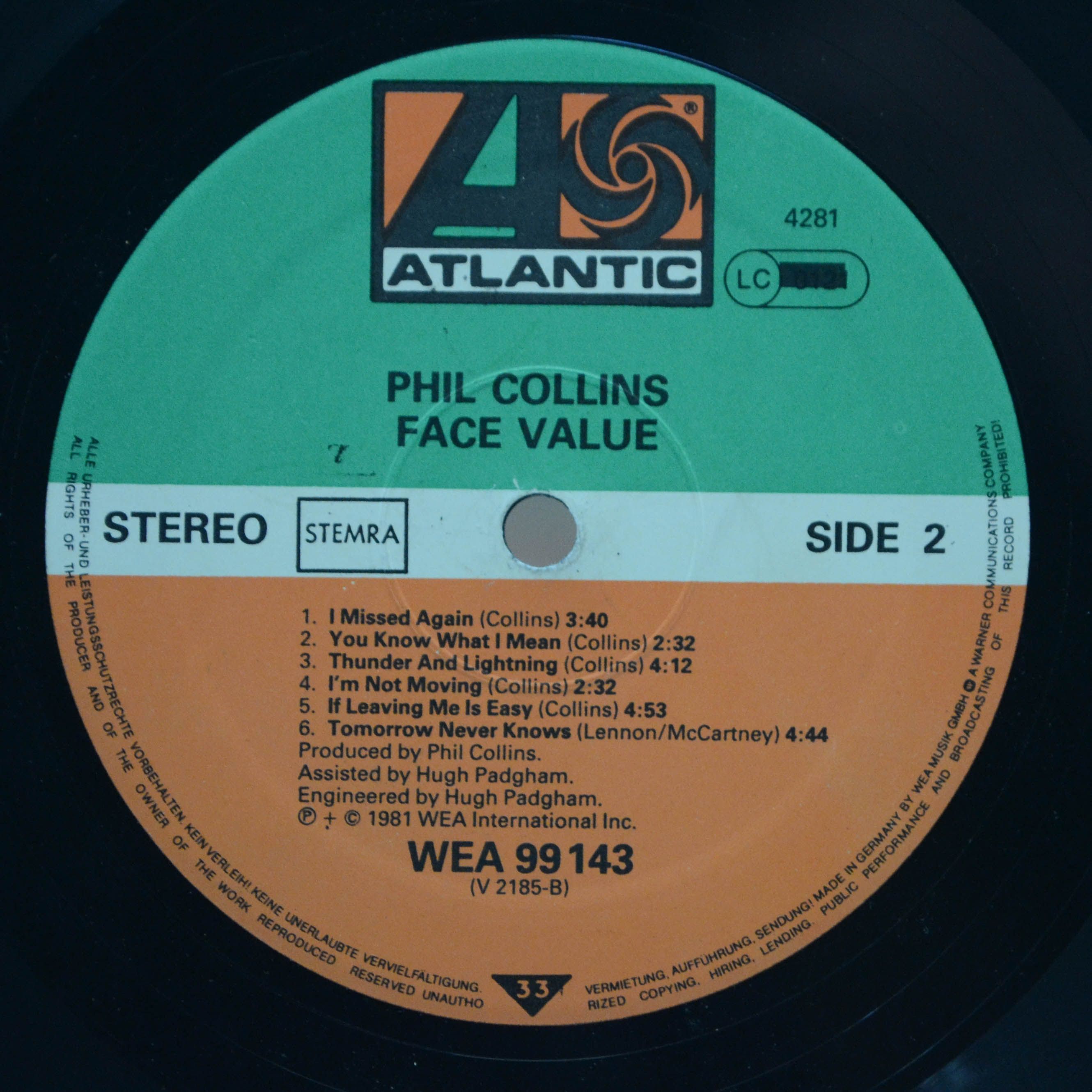 Phil Collins — Face Value, 1981