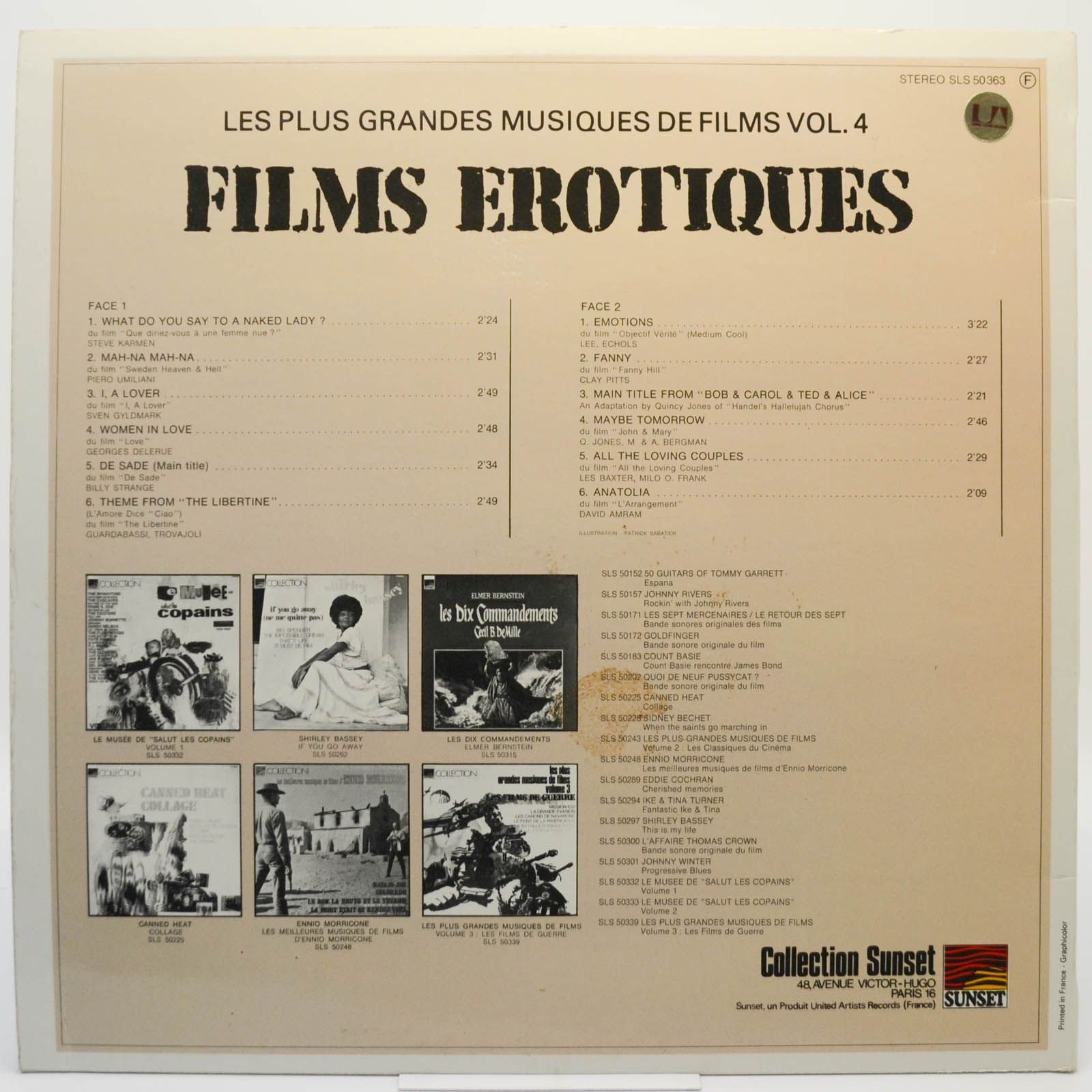 LeRoy Holmes Orchestra — Films Erotiques, 1974