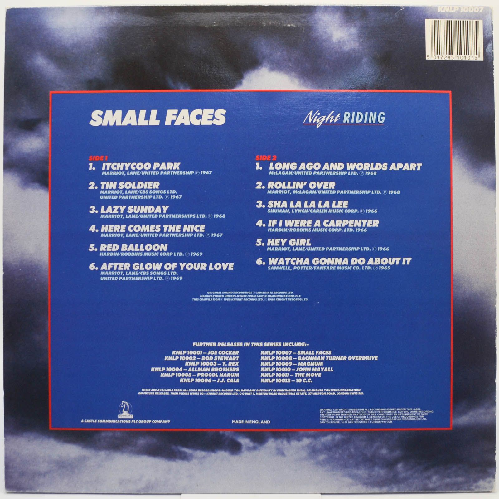 Small Faces — Night Riding (UK), 1988