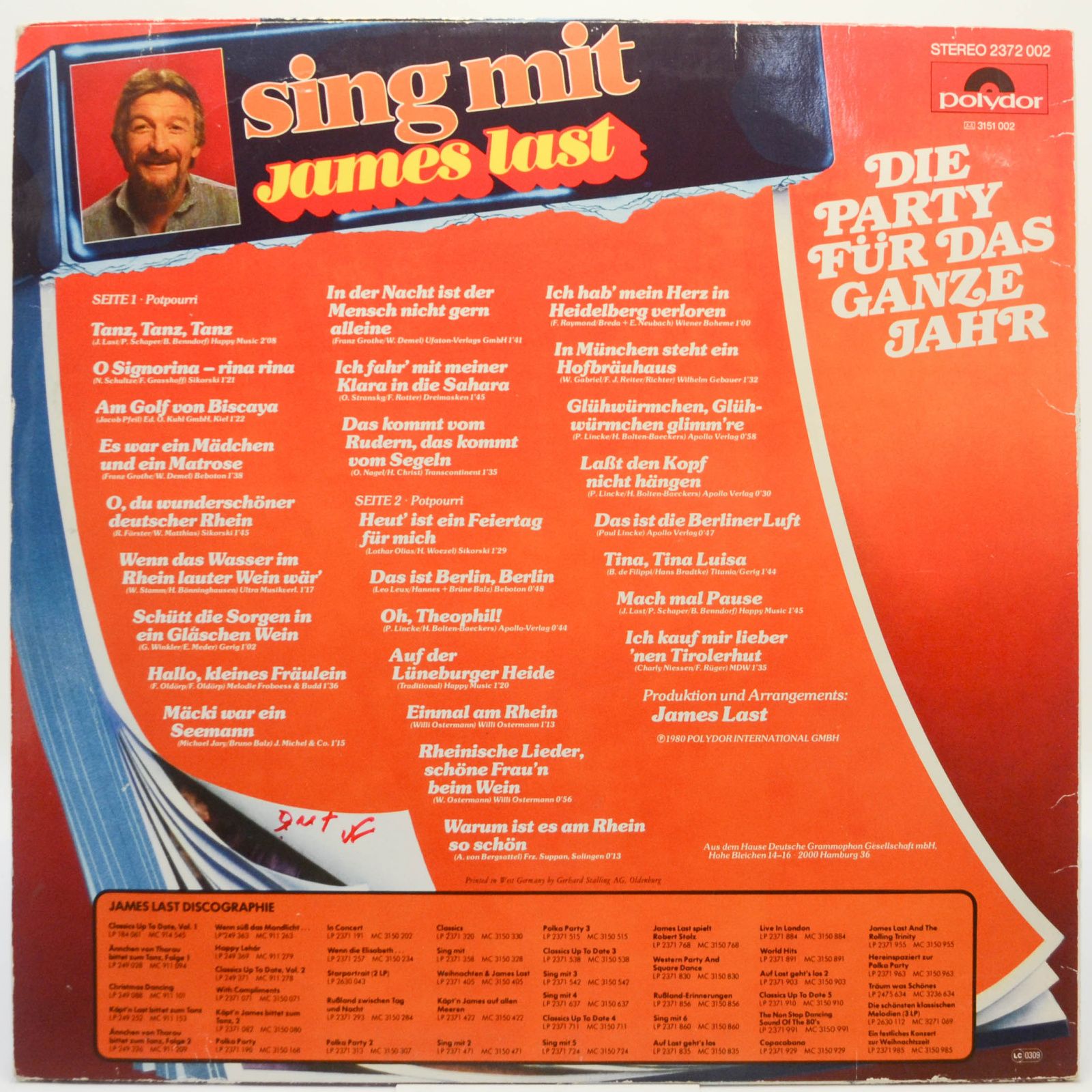 James Last — Sing Mit 7 - Die Party Für Das Ganze Jahr, 1980
