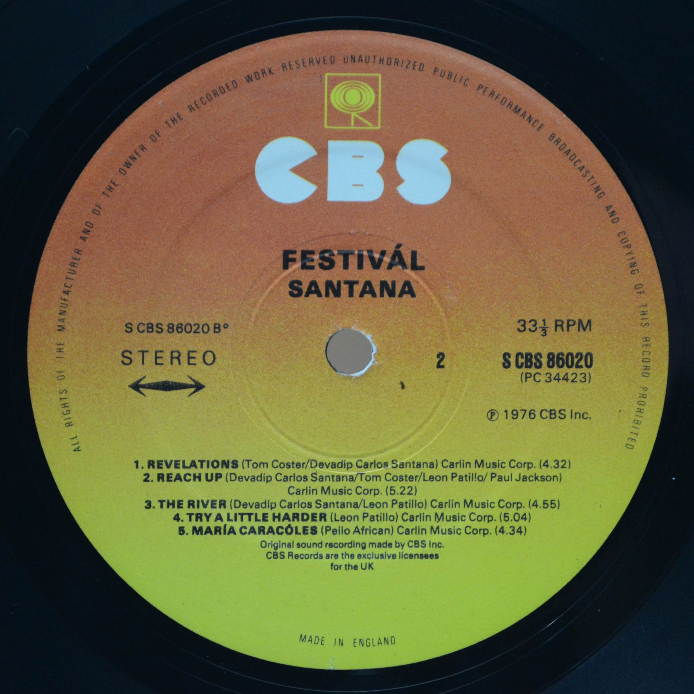 Santana — Festivál (UK), 1976