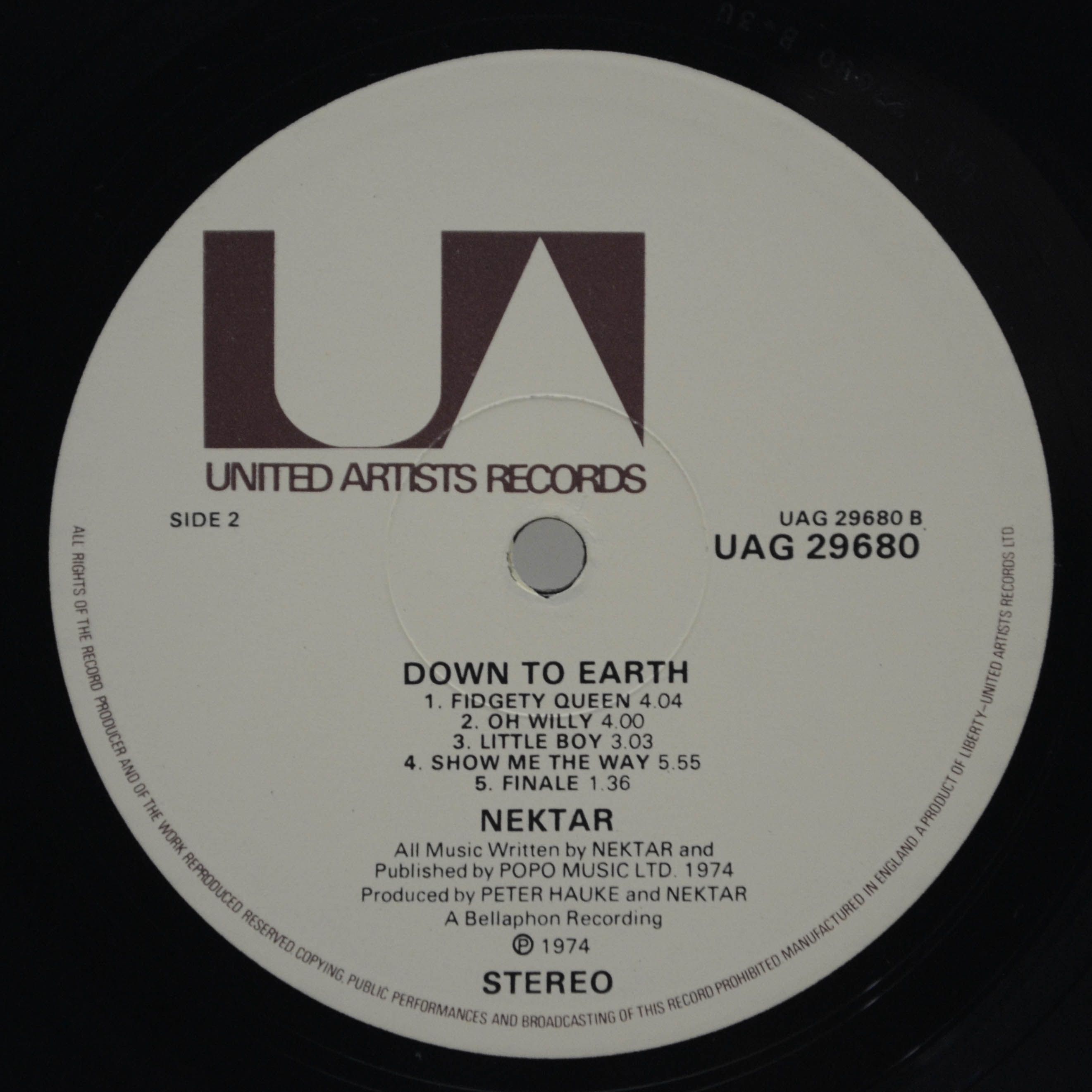 Виниловая пластинка Nektar — Down To Earth (1-st, UK), 1974