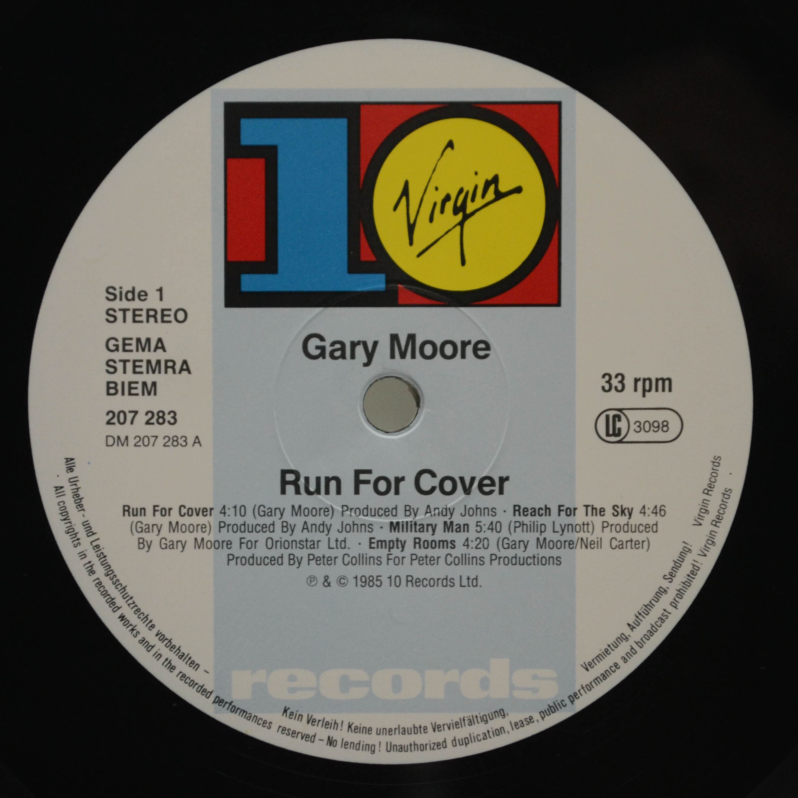 Gary Moore — Run For Cover, 1985