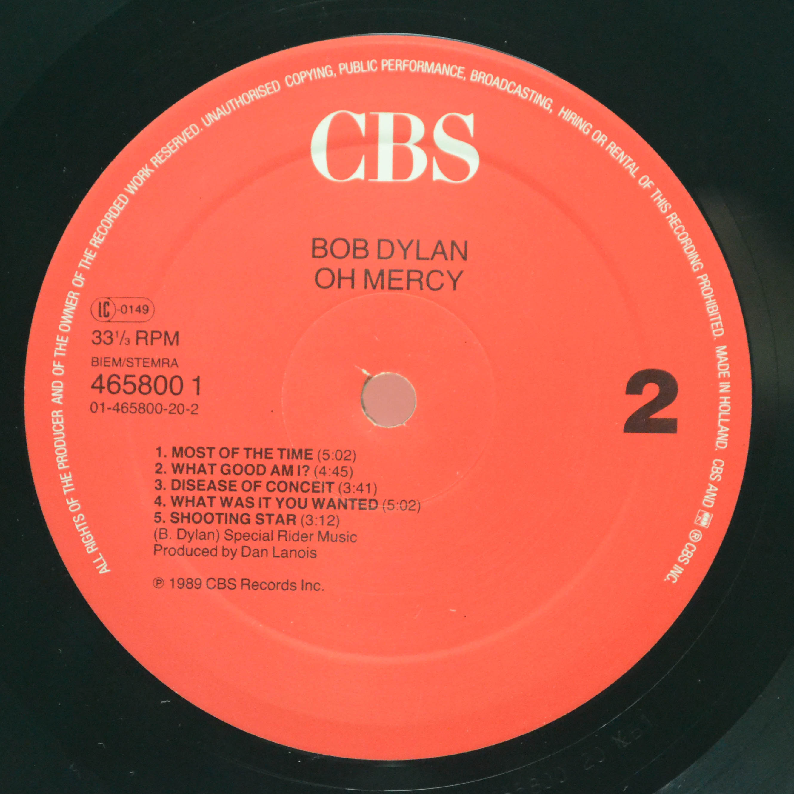 Bob Dylan — Oh Mercy, 1989