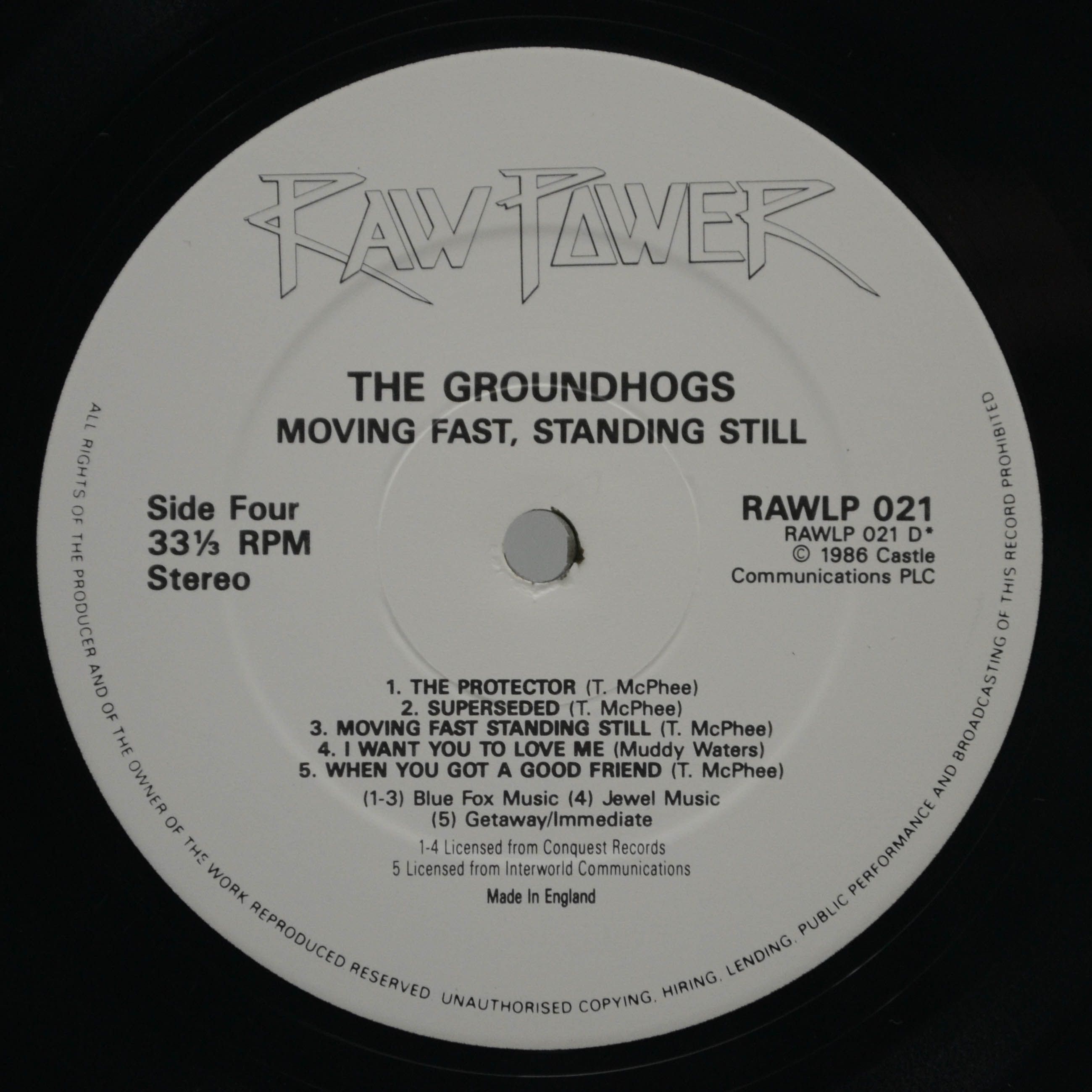 Groundhogs — Moving Fast - Standing Still (2LP, UK), 1986