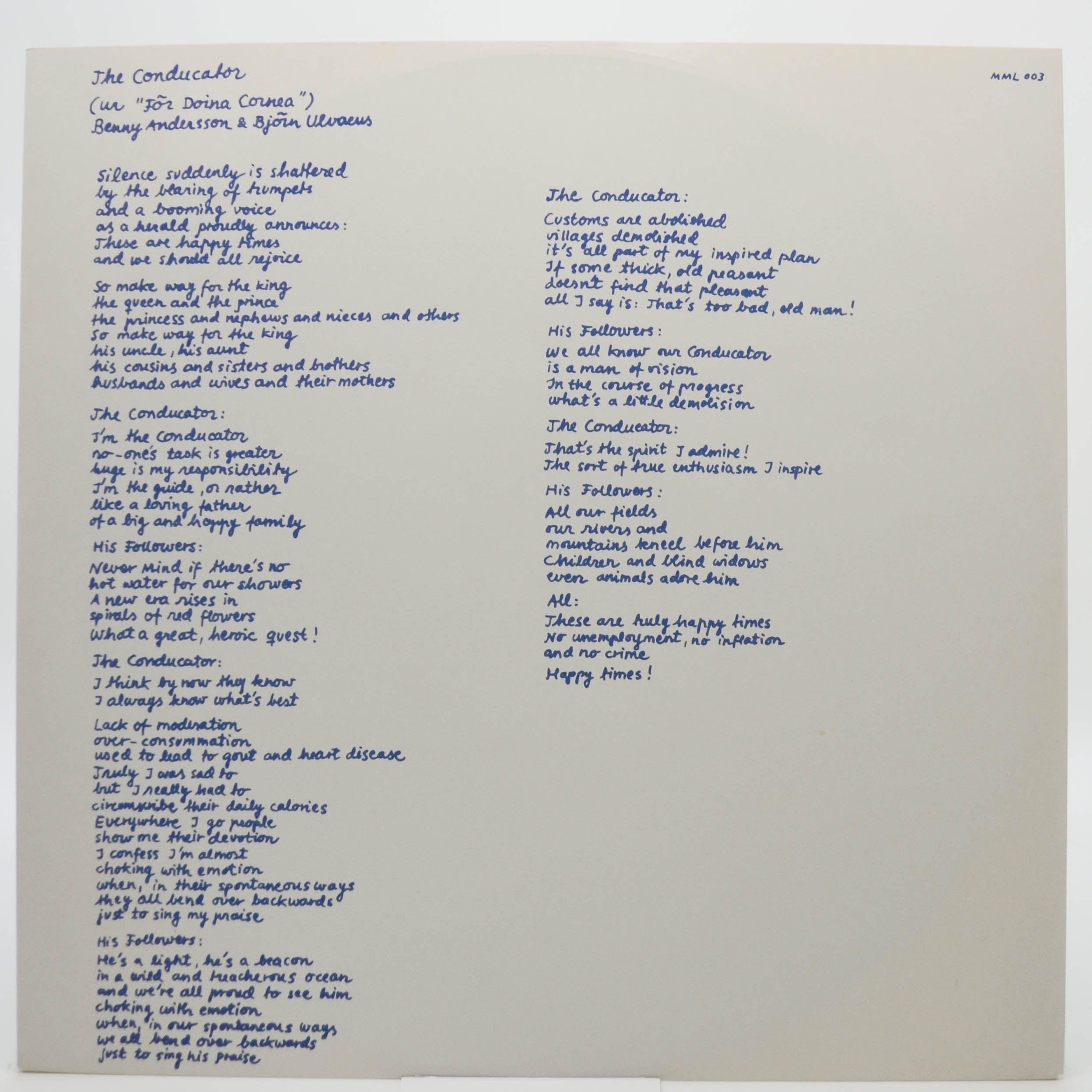 Benny Andersson — November 1989 (1-st, Sweden), 1989