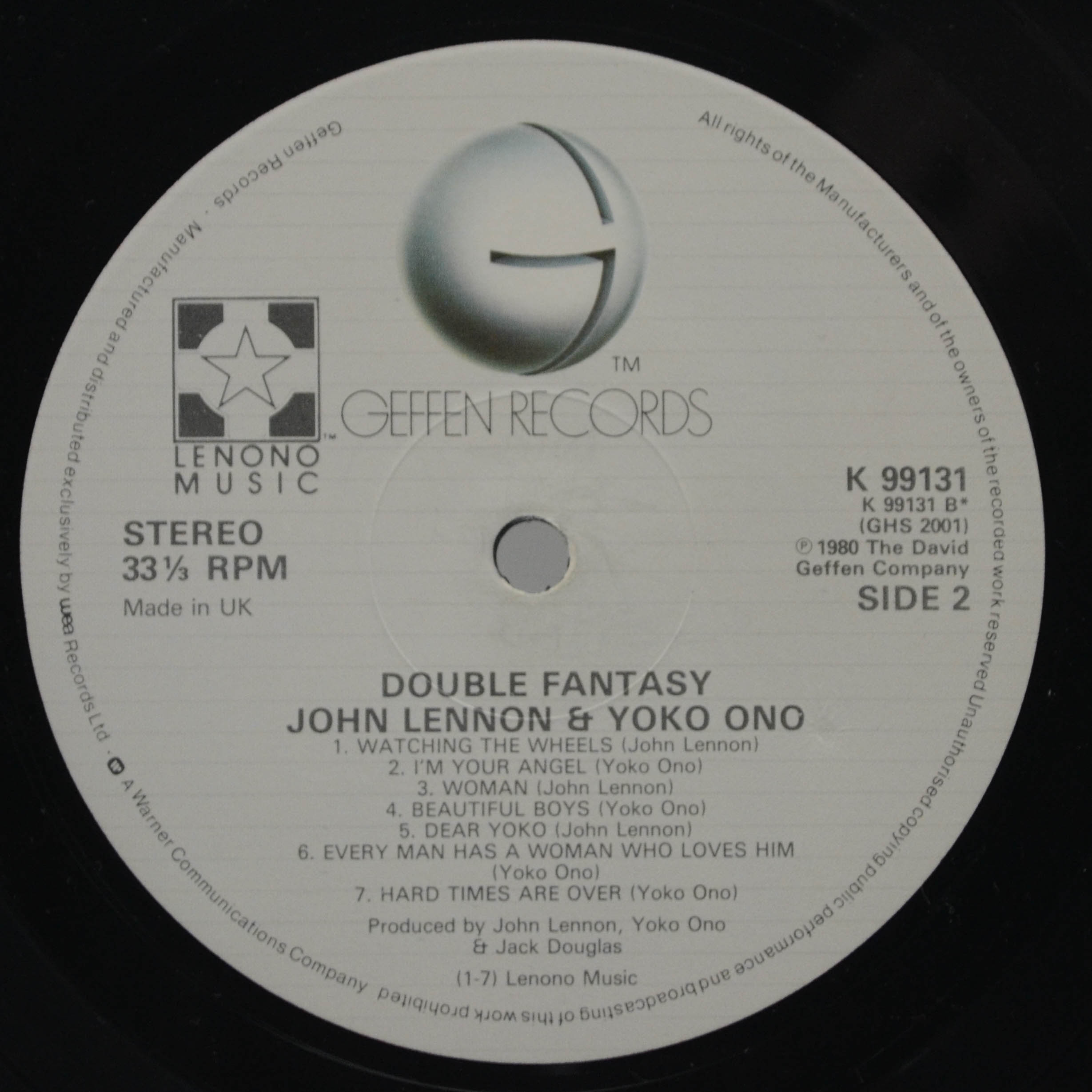 Виниловая пластинка John Lennon & Yoko Ono — Double Fantasy (UK), 1980