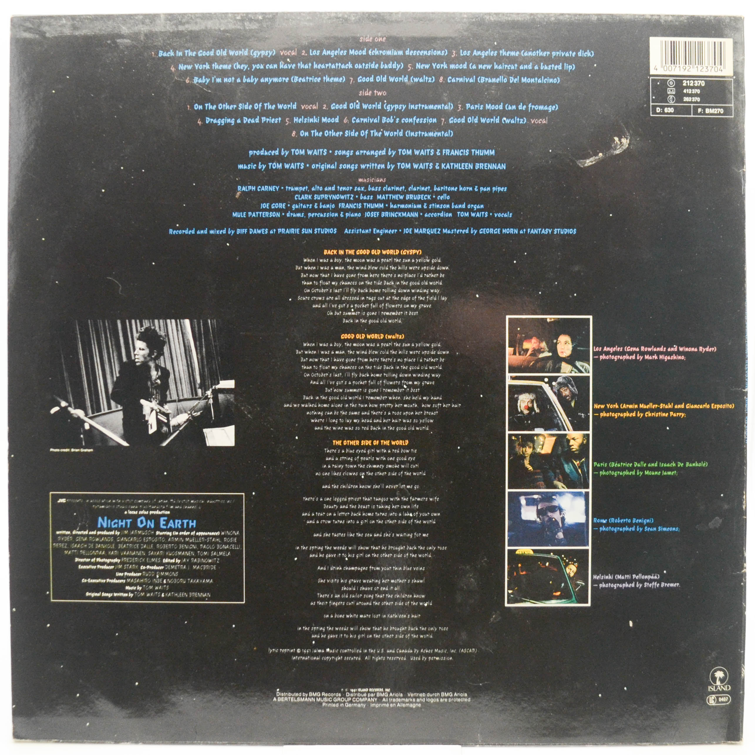 Tom Waits - Night On Earth (Original Soundtrack Recording), 18880